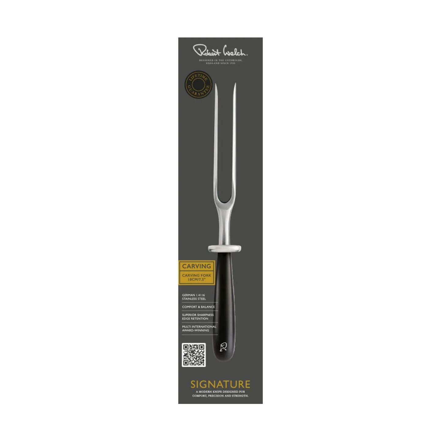 Robert Welch Stegegafler Signature Stegegaffel i Sort/rustfrit stål, 2