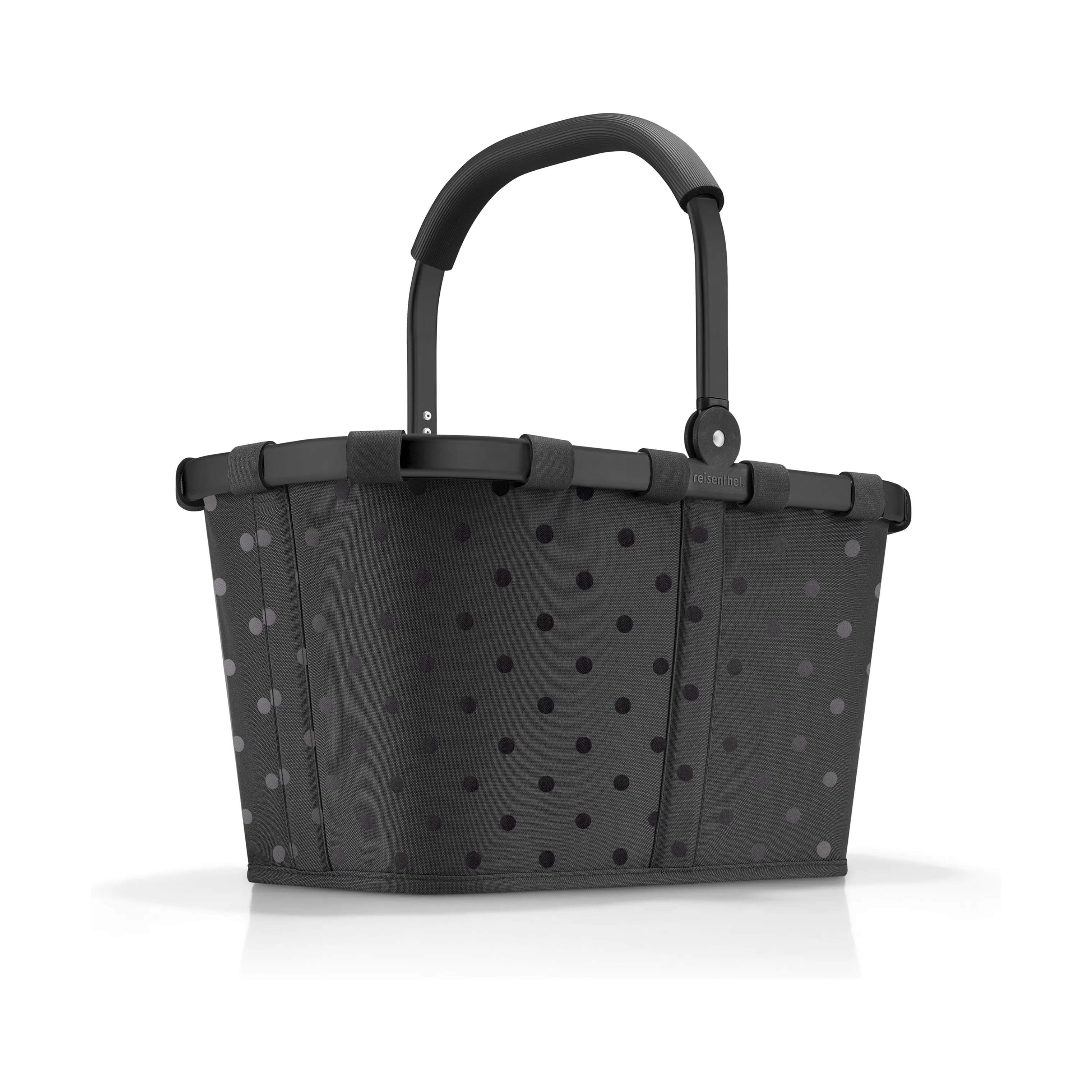 Reisenthel Indkøbskurve Carrybag Kurv i Sort med prikker, B48 x L28 cm, 3