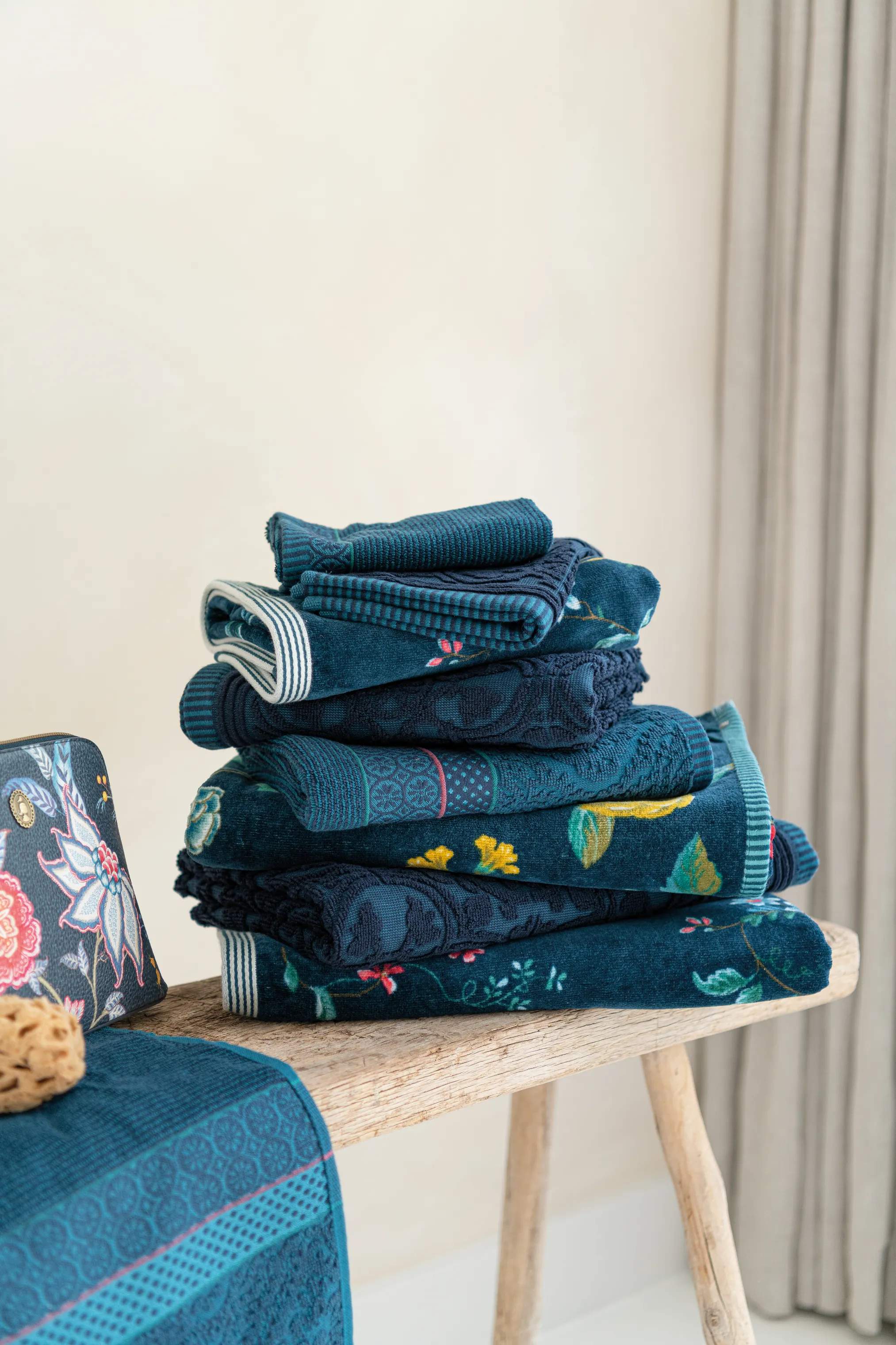 PIP Studio Vaskeklude Les Fleurs Vaskehandske i Dark Blue, 3