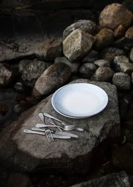 Wik & Walsøe Asietter Osean Hav Frokosttallerken i Blå/hvid, 20 cm, 2