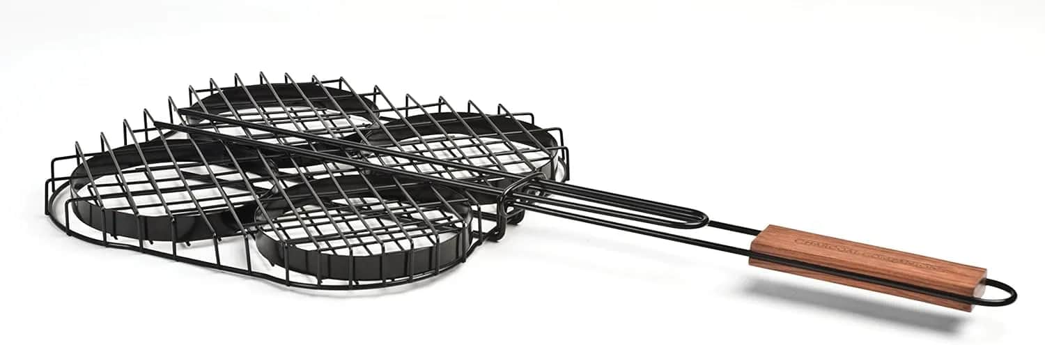 Charcoal companion Grillredskaber Grillrist til Burgerbøffer i sort, 3