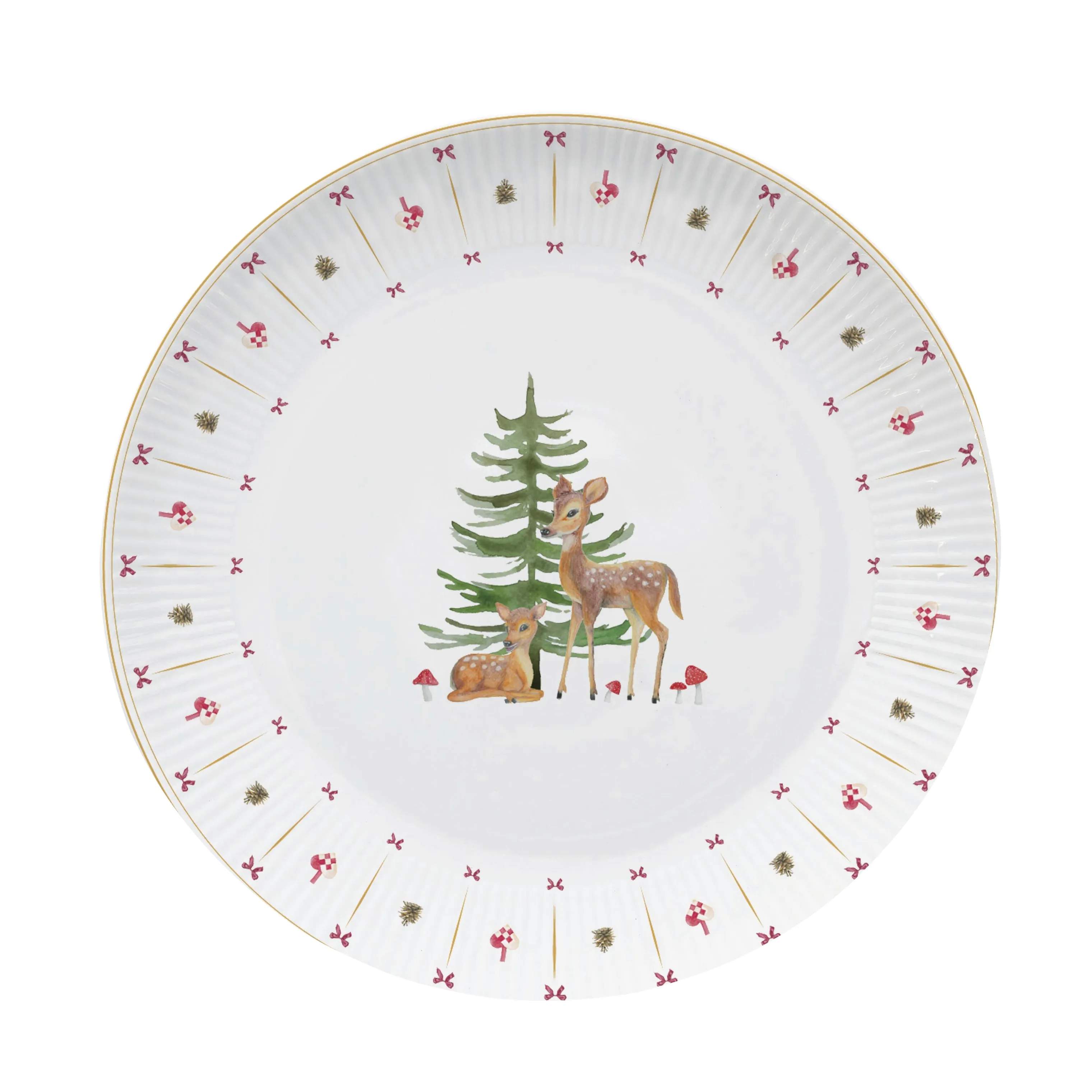 Occasions Middagstallerkener AIDA X ALL BY VOSS Cozy Christmas Middagstallerken i Hvid, 1