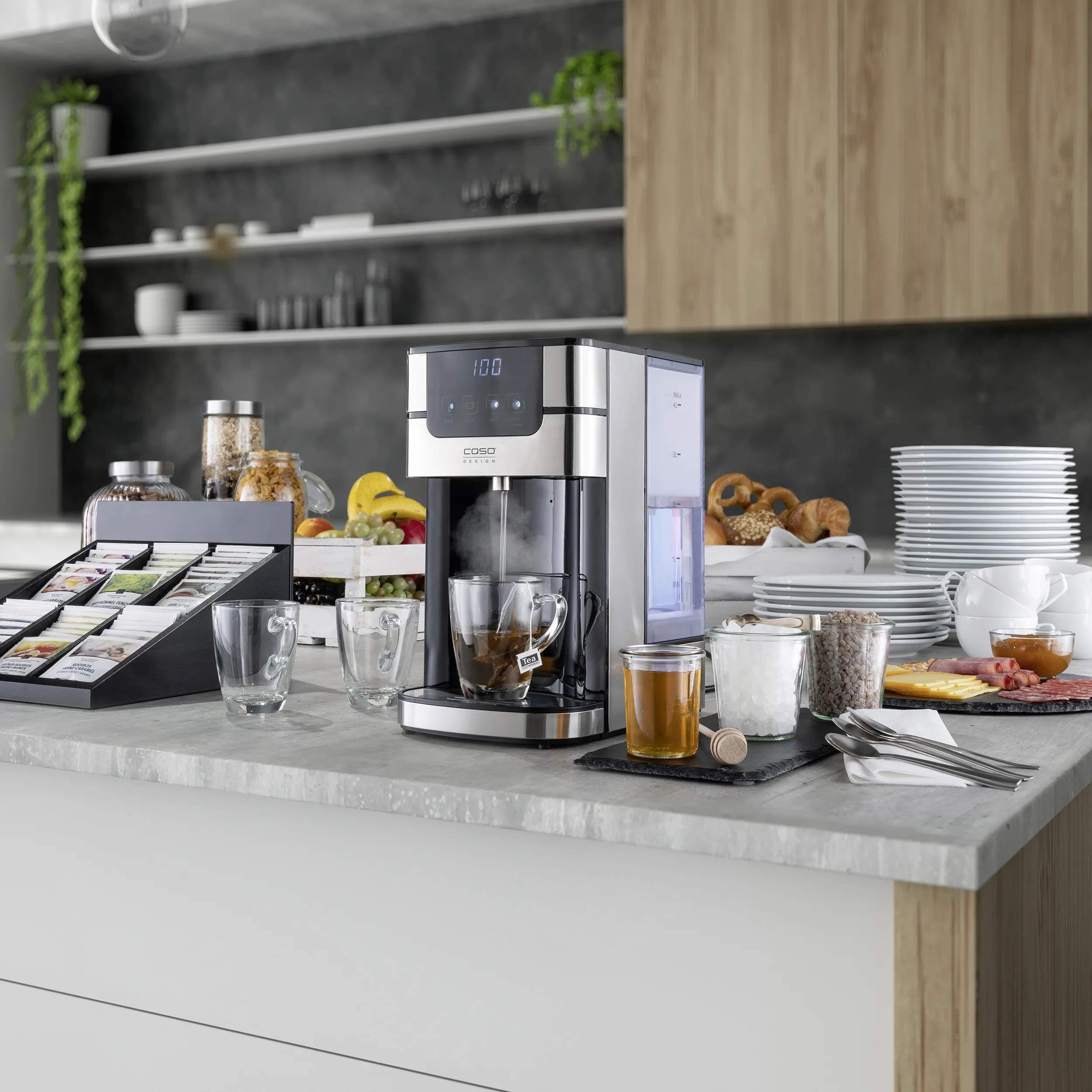 Caso Elkedler PerfectCup 1000 Pro Varmtvandsdispenser i Stål, 2
