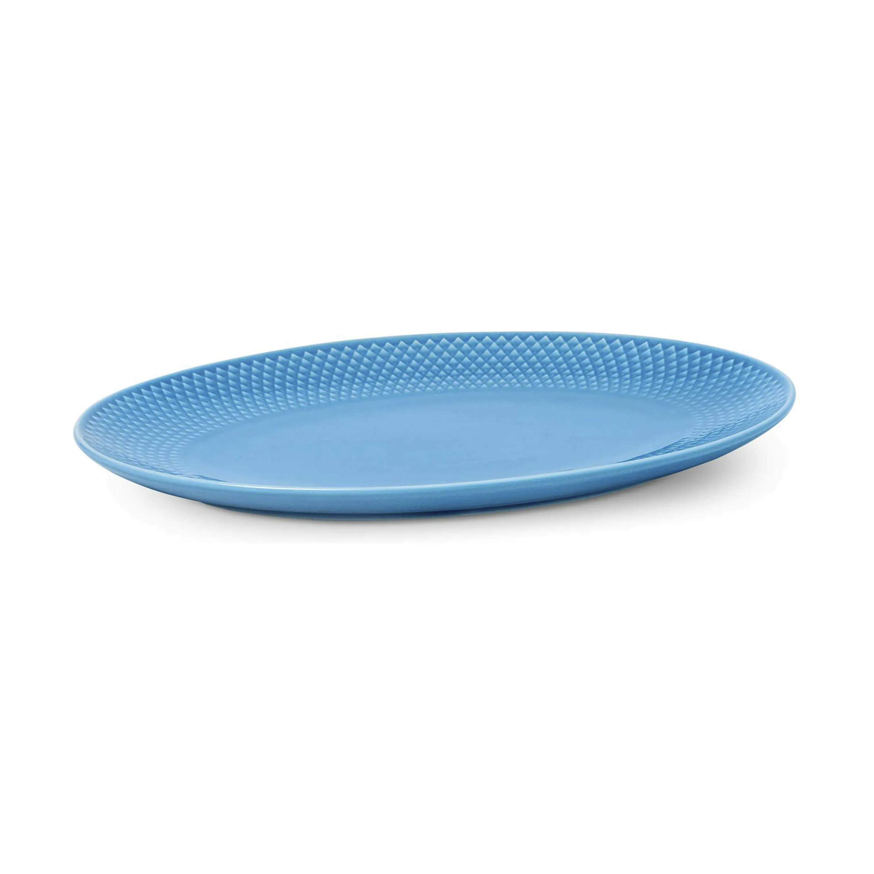 Lyngby Porcelæn Serveringsfade Rhombe Color Rhombe Colour Serveringsfad i Blå, B21,5 x L28,5 cm, 2