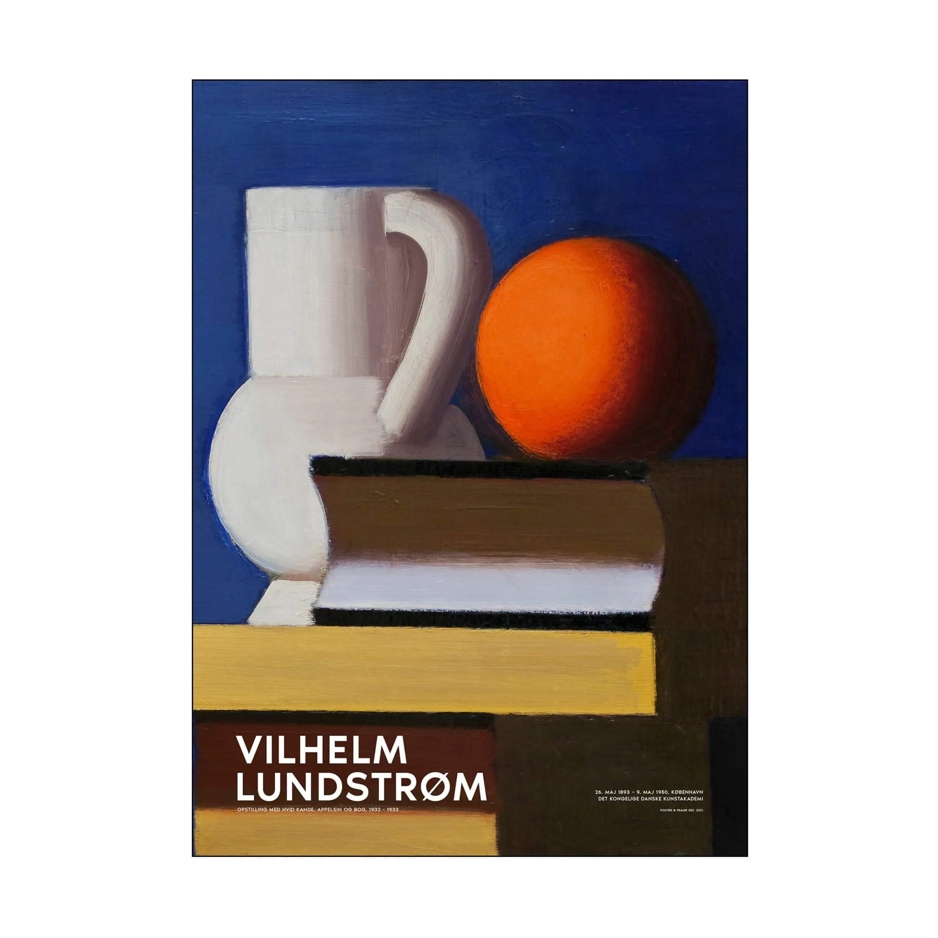 Vilhelm Lundstrøm Plakat - Opstilling med hvid kande, multifarvet, large