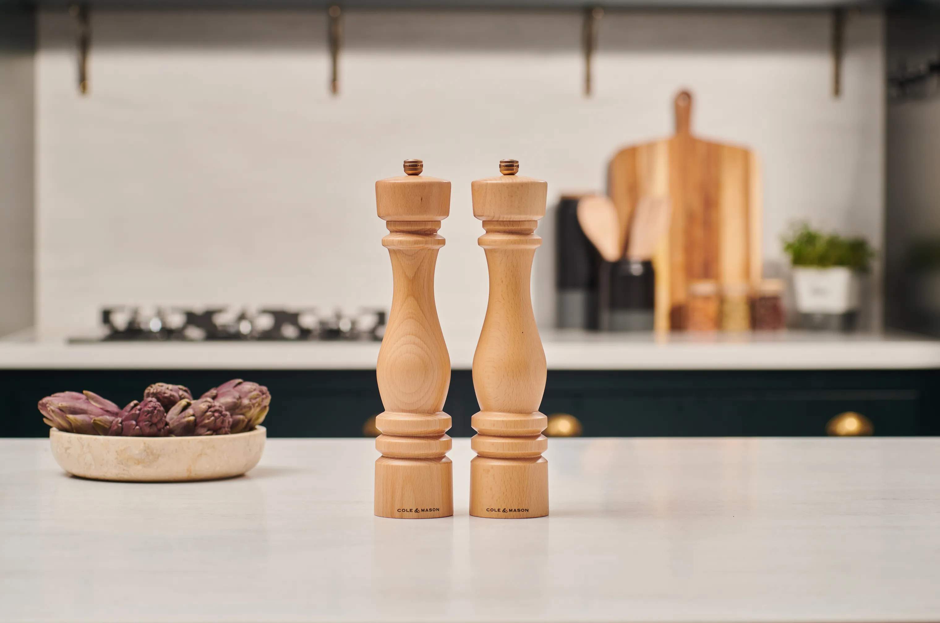 Cole&Mason Saltkværne London Saltkværn i Natural Beech, 30 cm, 3