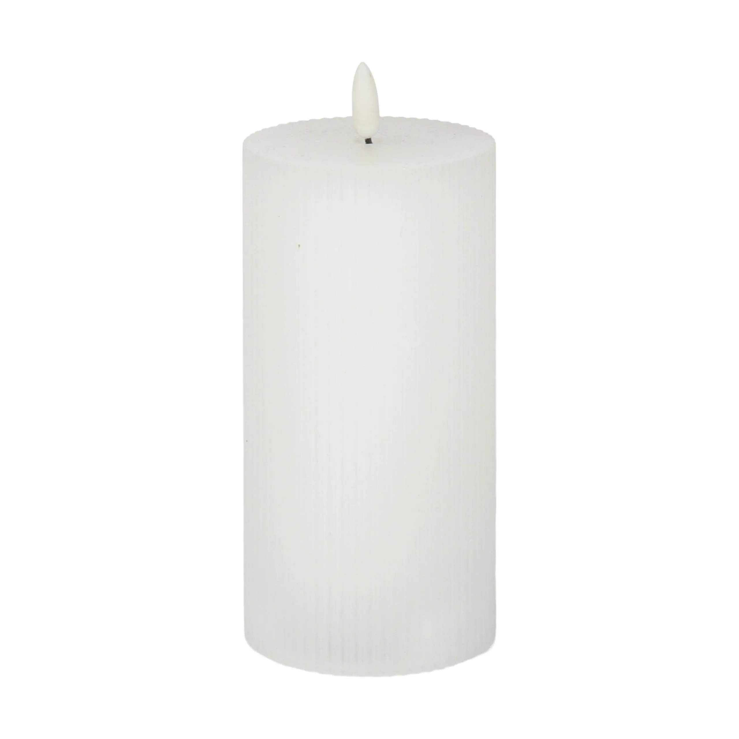 LED Rillet Bloklys, hvid, large