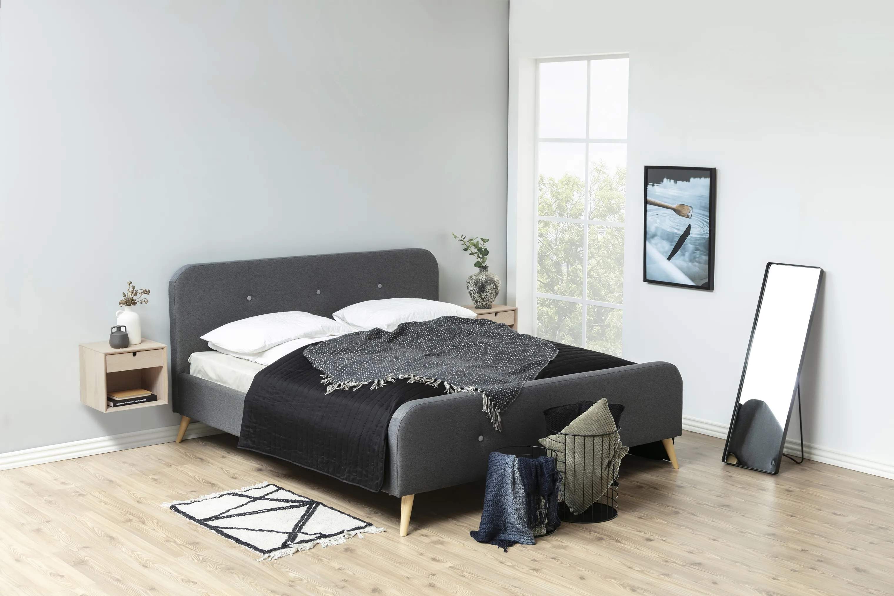 CASA Living Sengeborde Century Natbord i Hvid, 2
