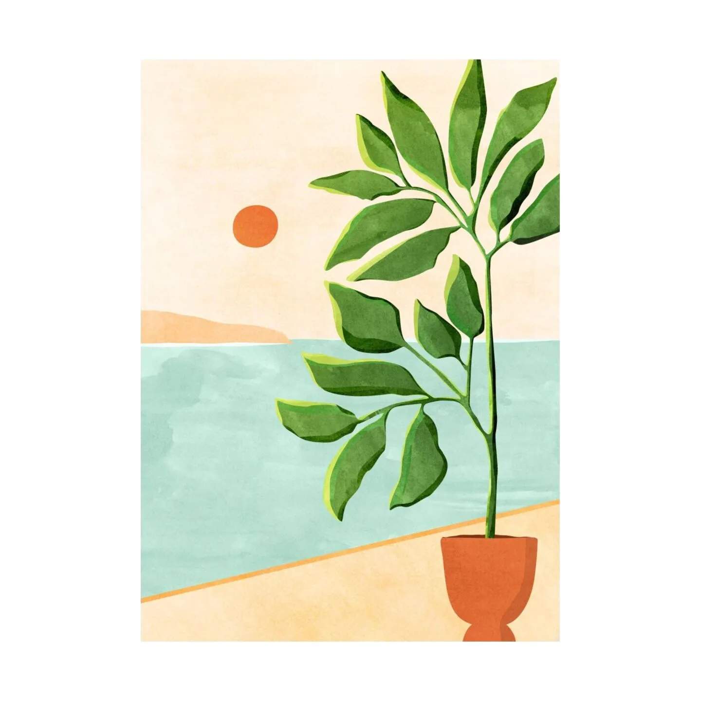 Poster&Frame Plakater Plakat - Escape to the coast i B30 x L40 cm, 1
