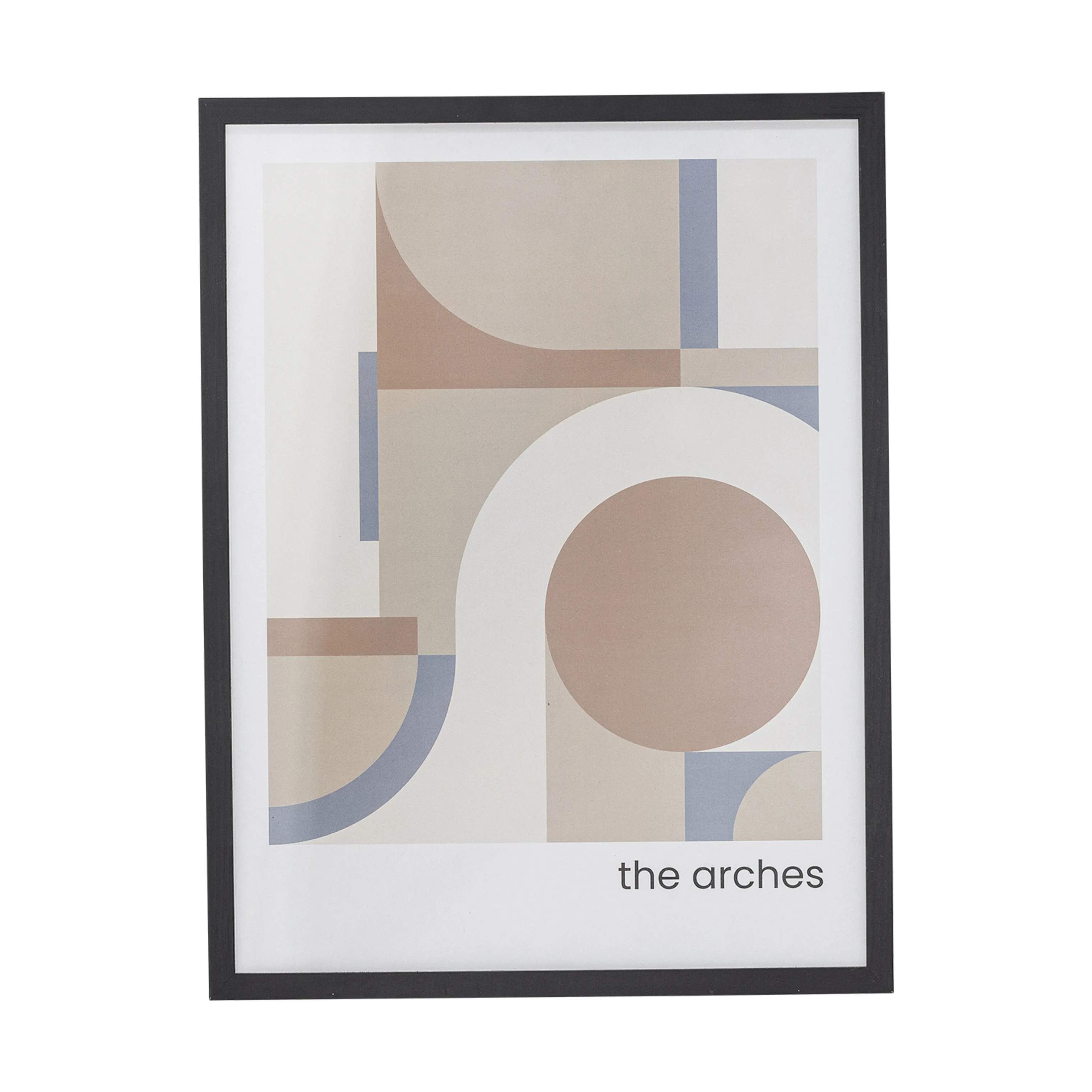 Arches Illustration m. ramme, sort, large