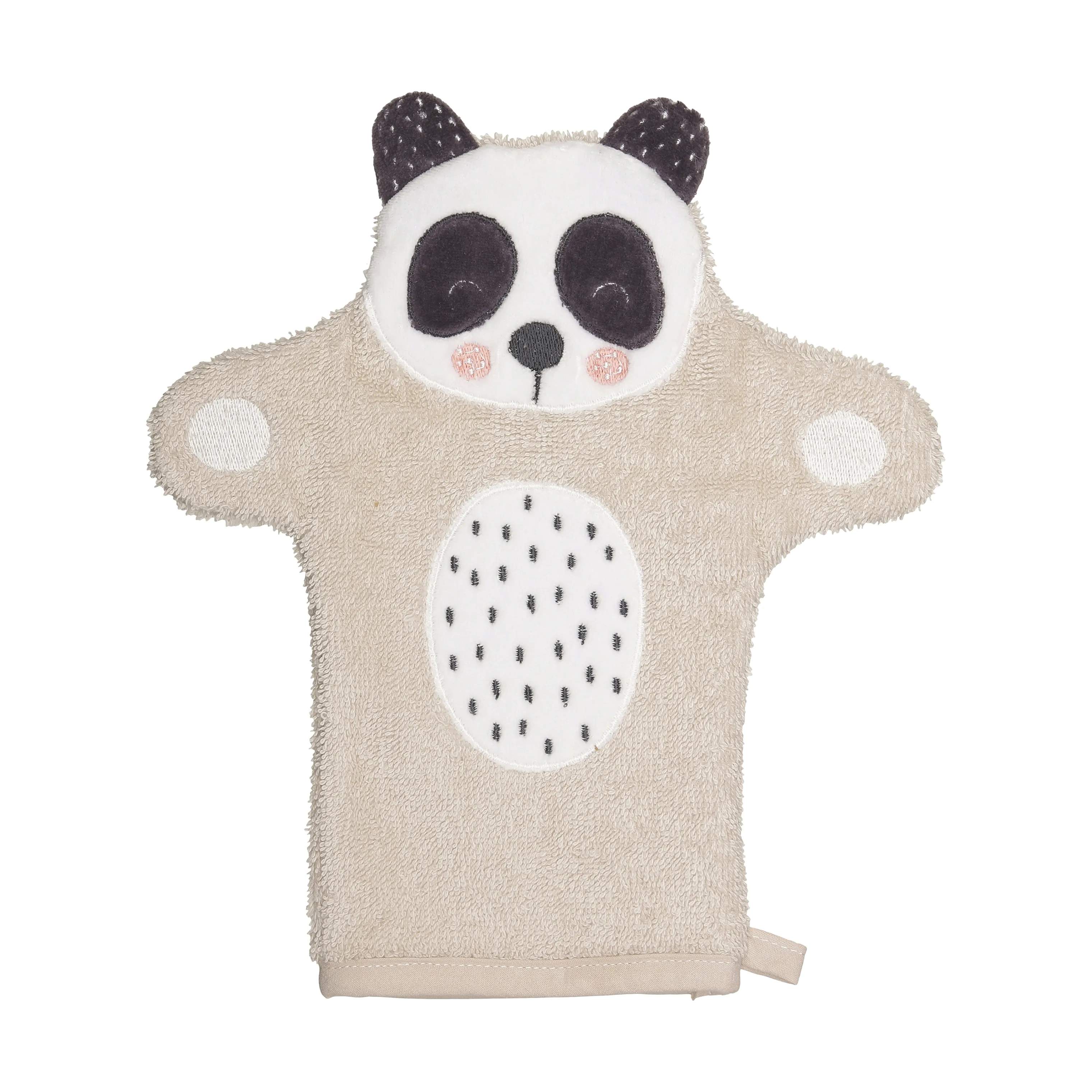 Magic Forest Vaskehandske - Penny Panda, beige, large