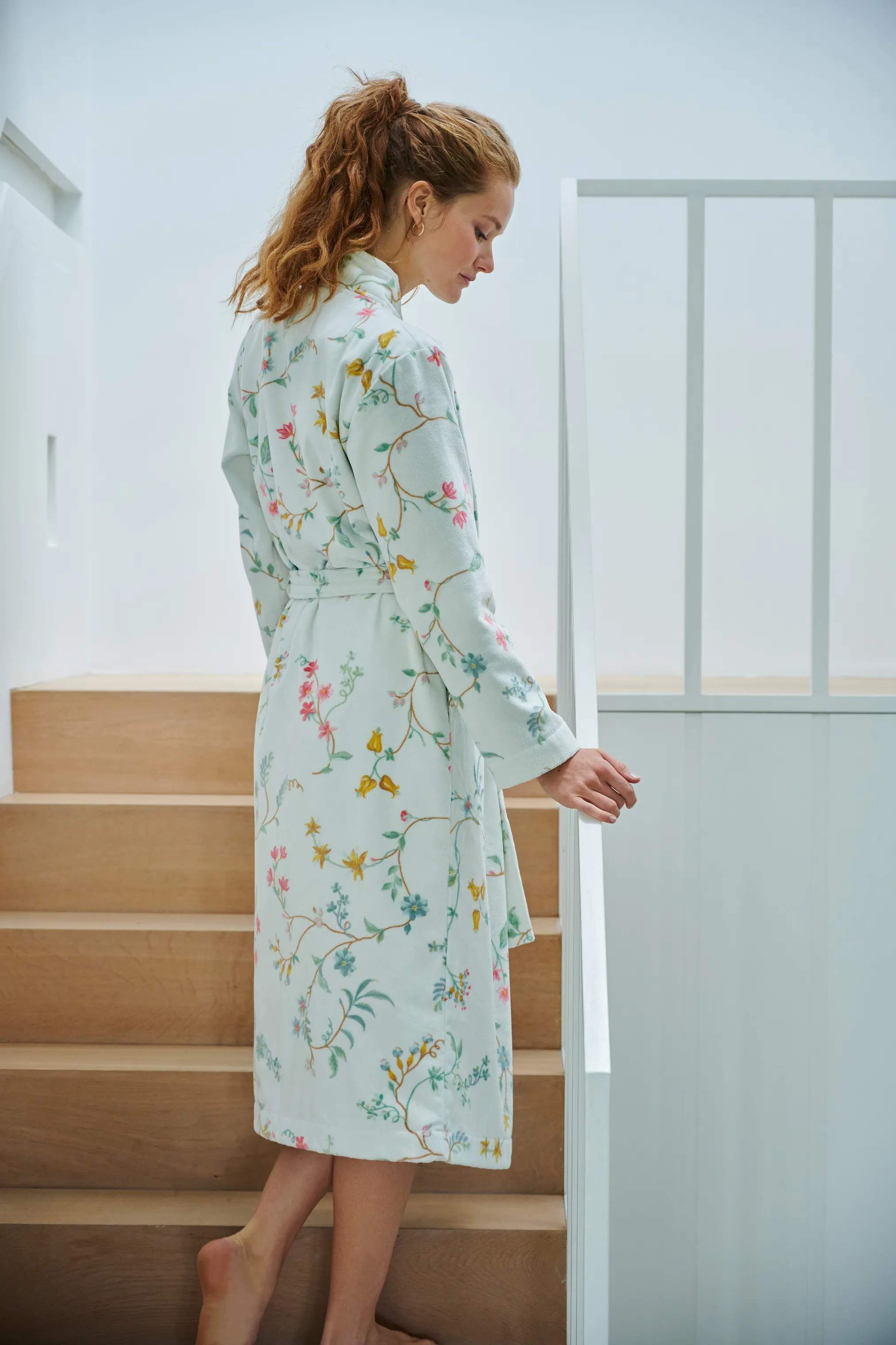 PIP Studio Morgenkåber Les Fleurs Badekåbe i White, XL, 2