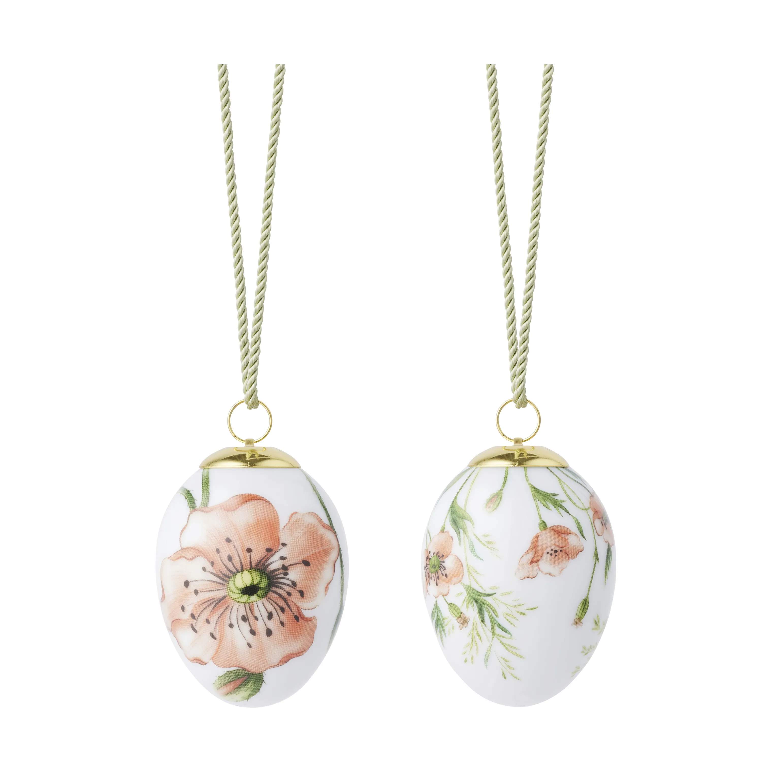 Royal Copenhagen Påskeæg og ophæng Forårskollektion Æg 2026 - Valmue - 2 stk. i Orange, 1