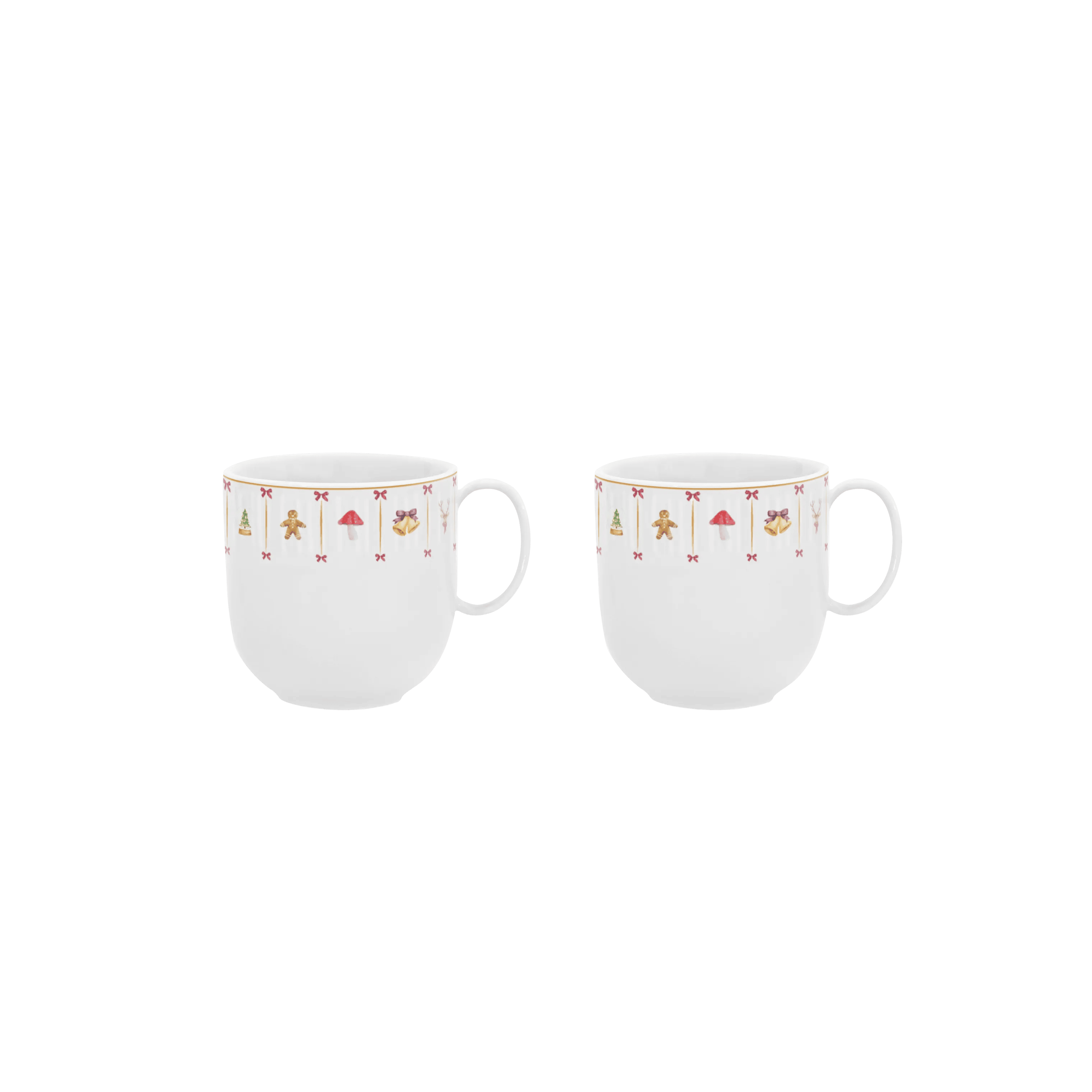 Occasions Krus og kopper med hank AIDA X ALL BY VOSS Cozy Christmas Krus - 2 stk. i Hvid, 1