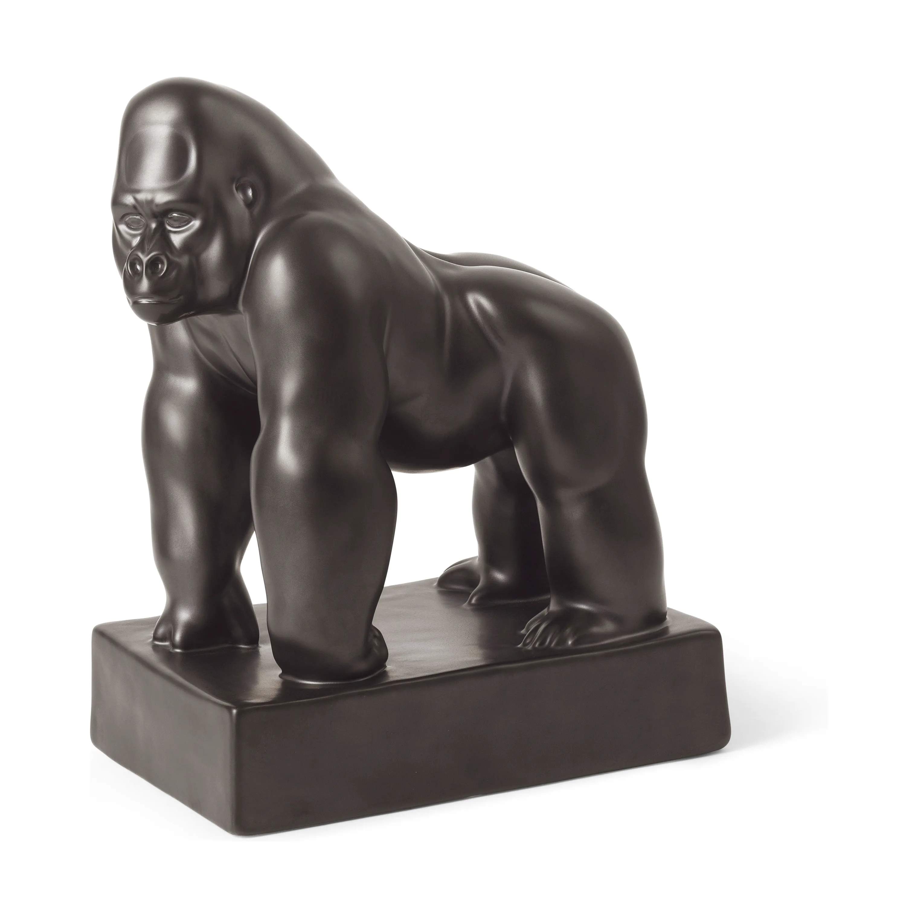 Royal Copenhagen Dyrefigurer Figurine Gorilla i Sort/stående, 2