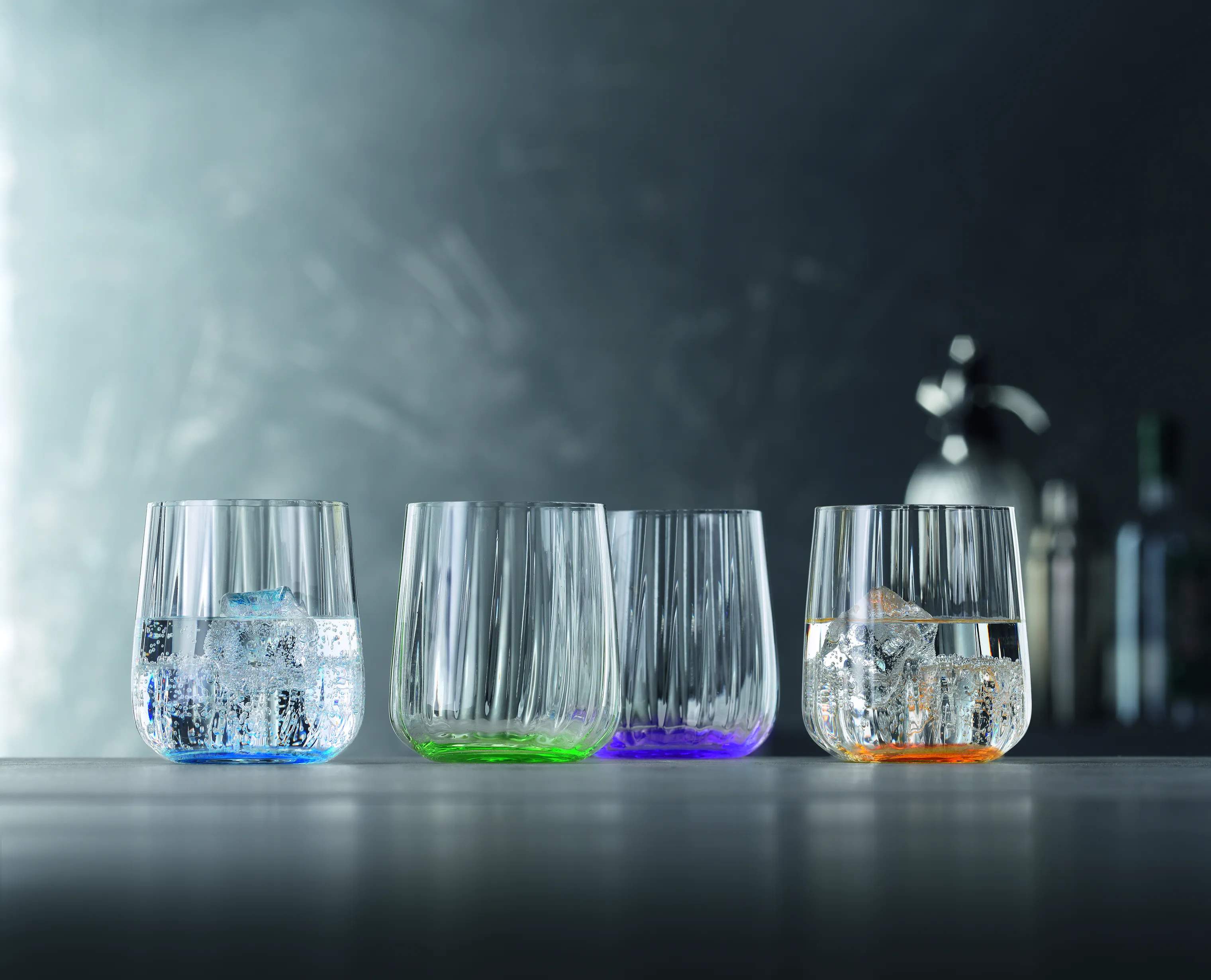 Spiegelau Vandglas Lifestyle Colour Tumblerglas - 2 stk. i klar og grøn, 3