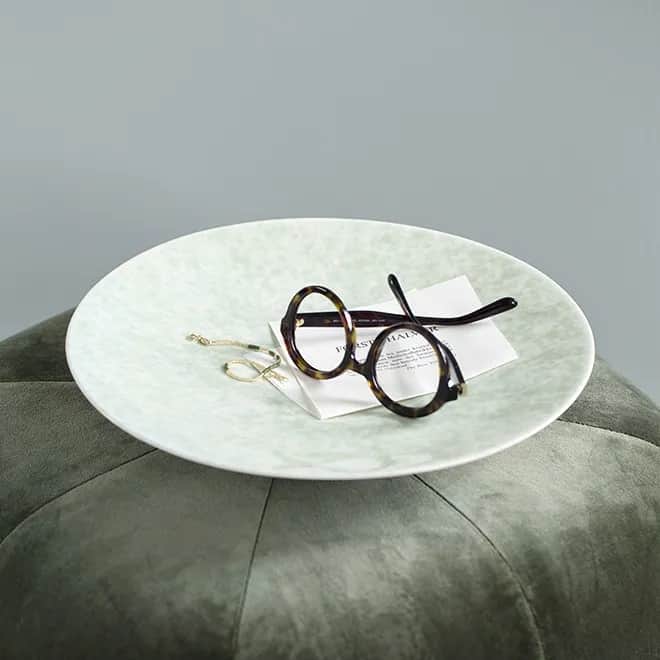 Kähler Serveringsfade Unico Fad Porcelæn i Pastelgrøn, 30 cm, 3