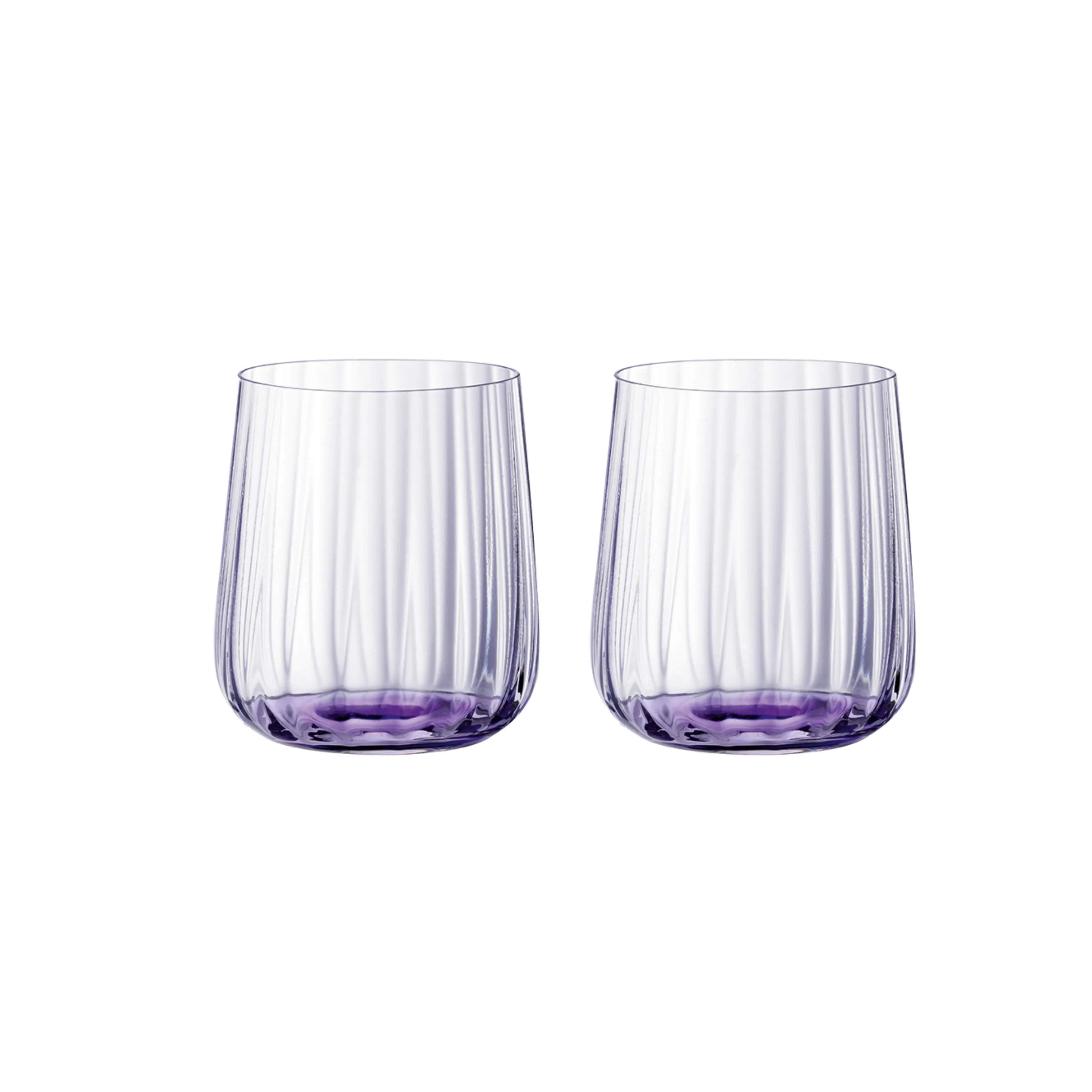 Spiegelau Vandglas Lifestyle Colour Tumblerglas - 2 stk. i klar og lilla, 1