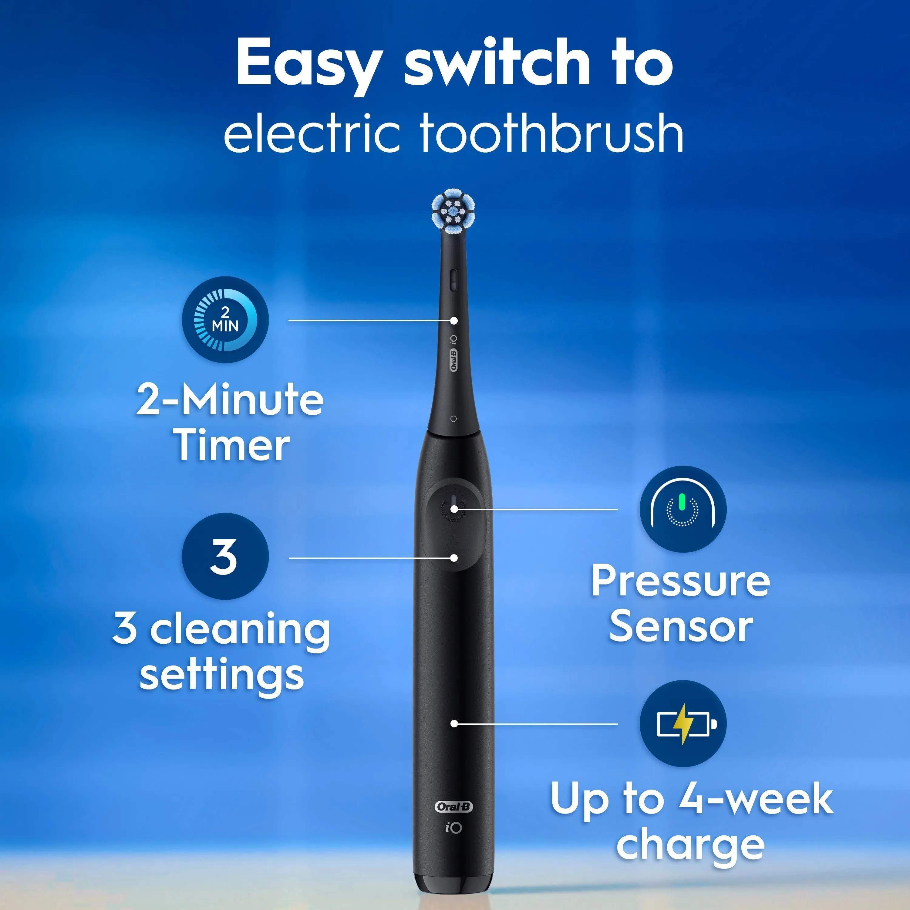 Oral-B Eltandbørster iO2 Duo Elektrisk Tandbørste i Sort + Pink, 2