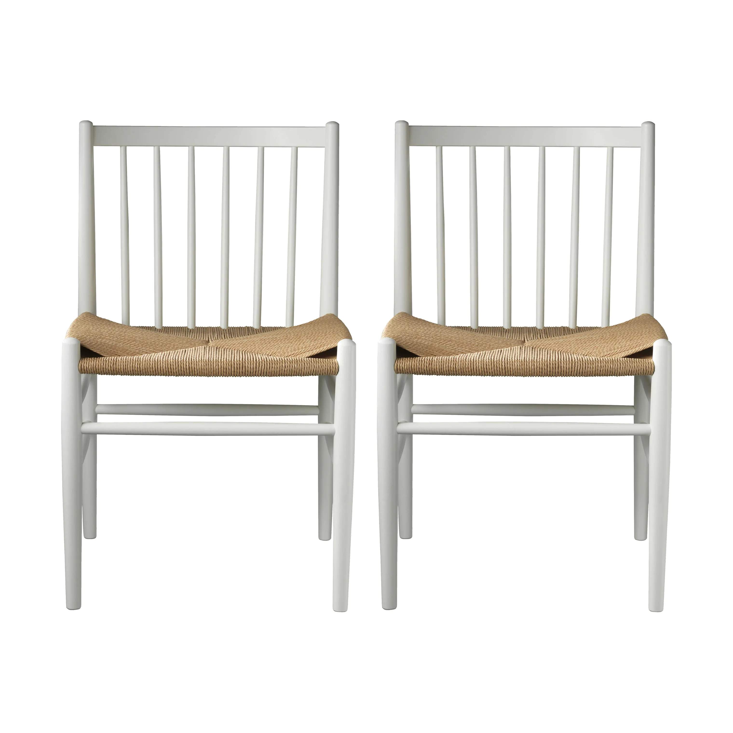 FDB Møbler Spisebordsstole J80 Spisebordsstol - 2 stk i Pure White (RAL 9010), 1