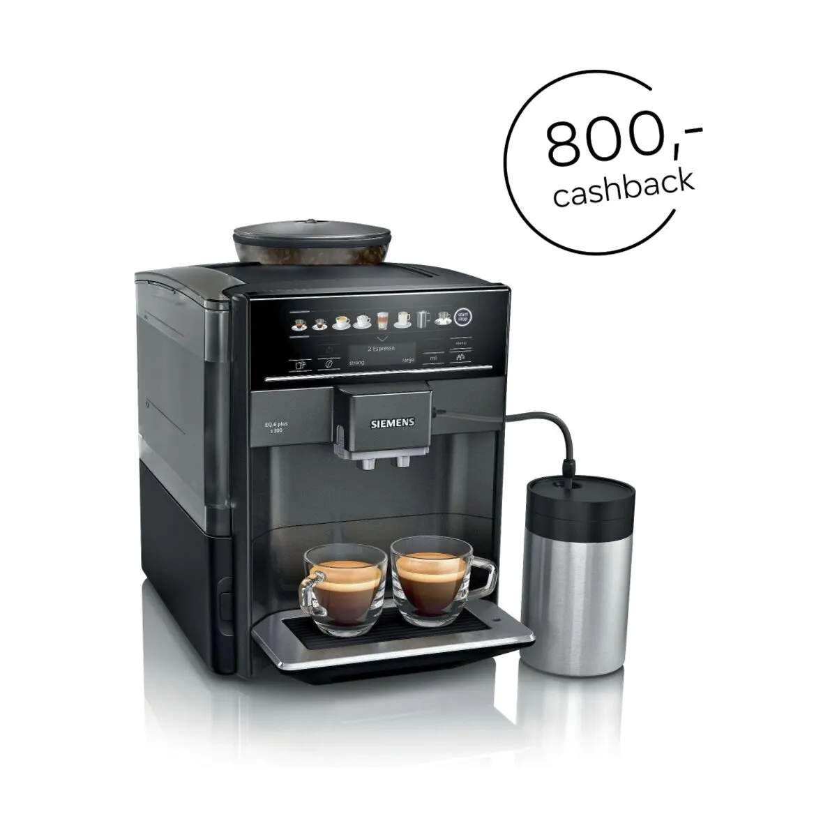 EQ6 Plus Espressomaskine TE653M19RW, sort, large