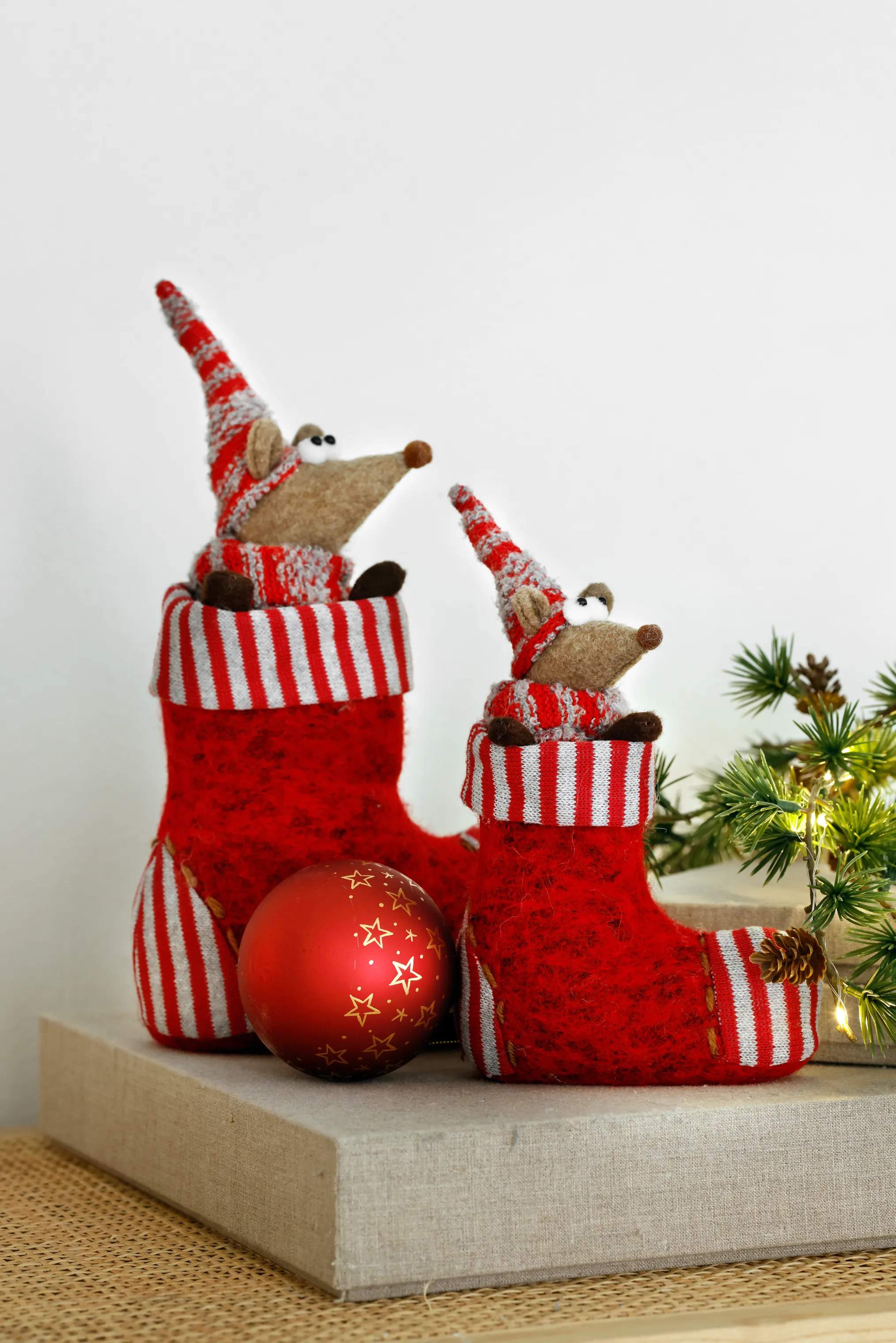Casa Christmas Dyrefigurer Julemus i 28 cm, 2