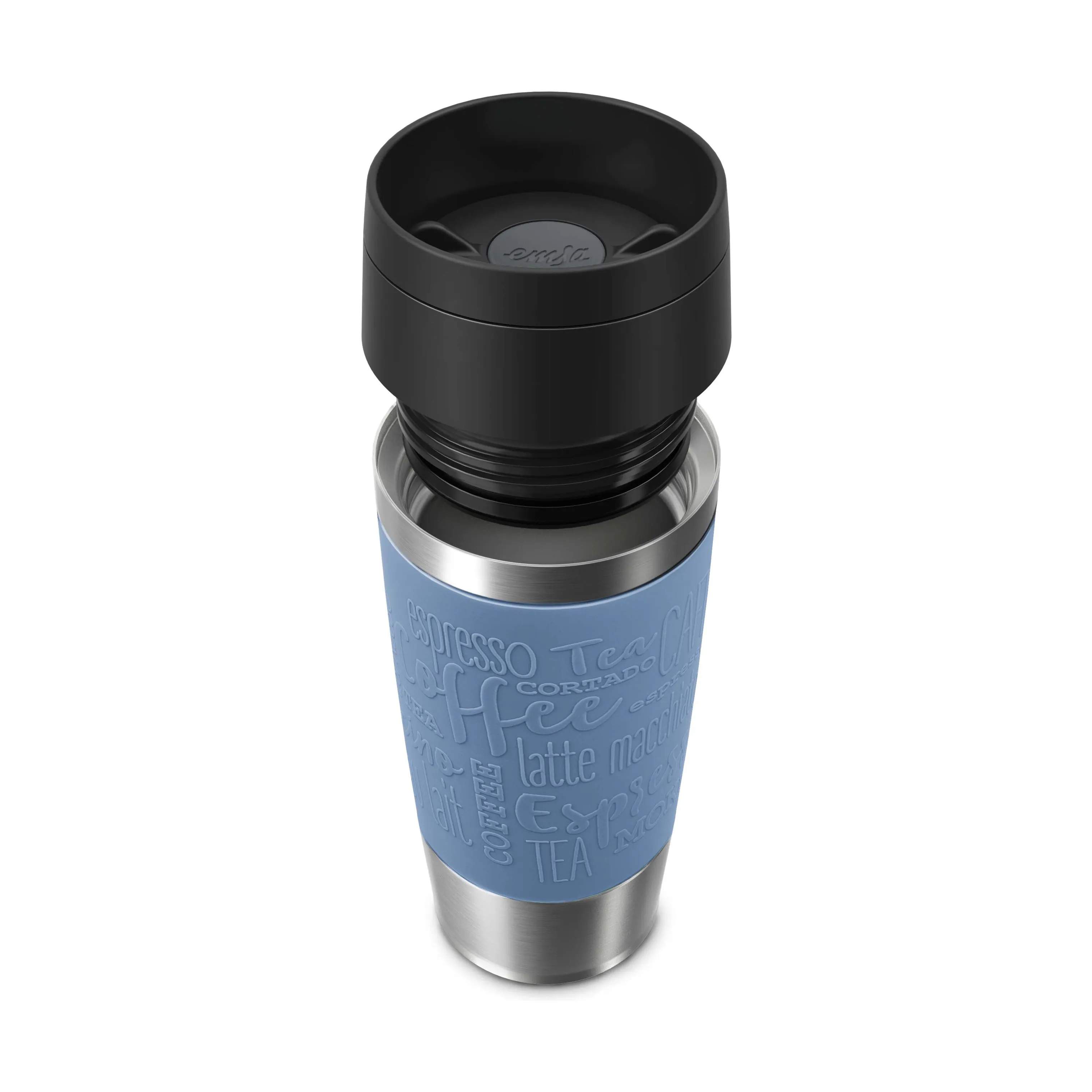 Emsa To go kopper To Go To-Go Classic Rejsekrus i Aqua Blue, 0.36 L, 4