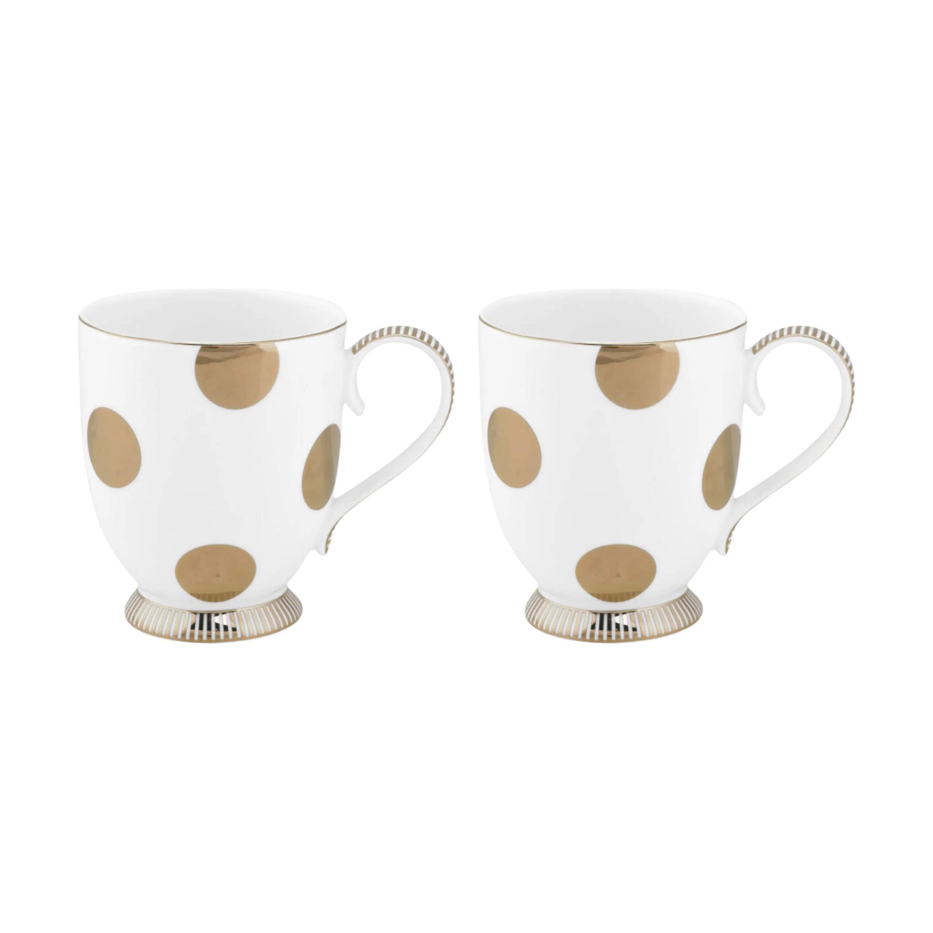 PIP Studio Krus og kopper med hank Dot Delight Krus - 2 stk. i Hvid / Guld, 1