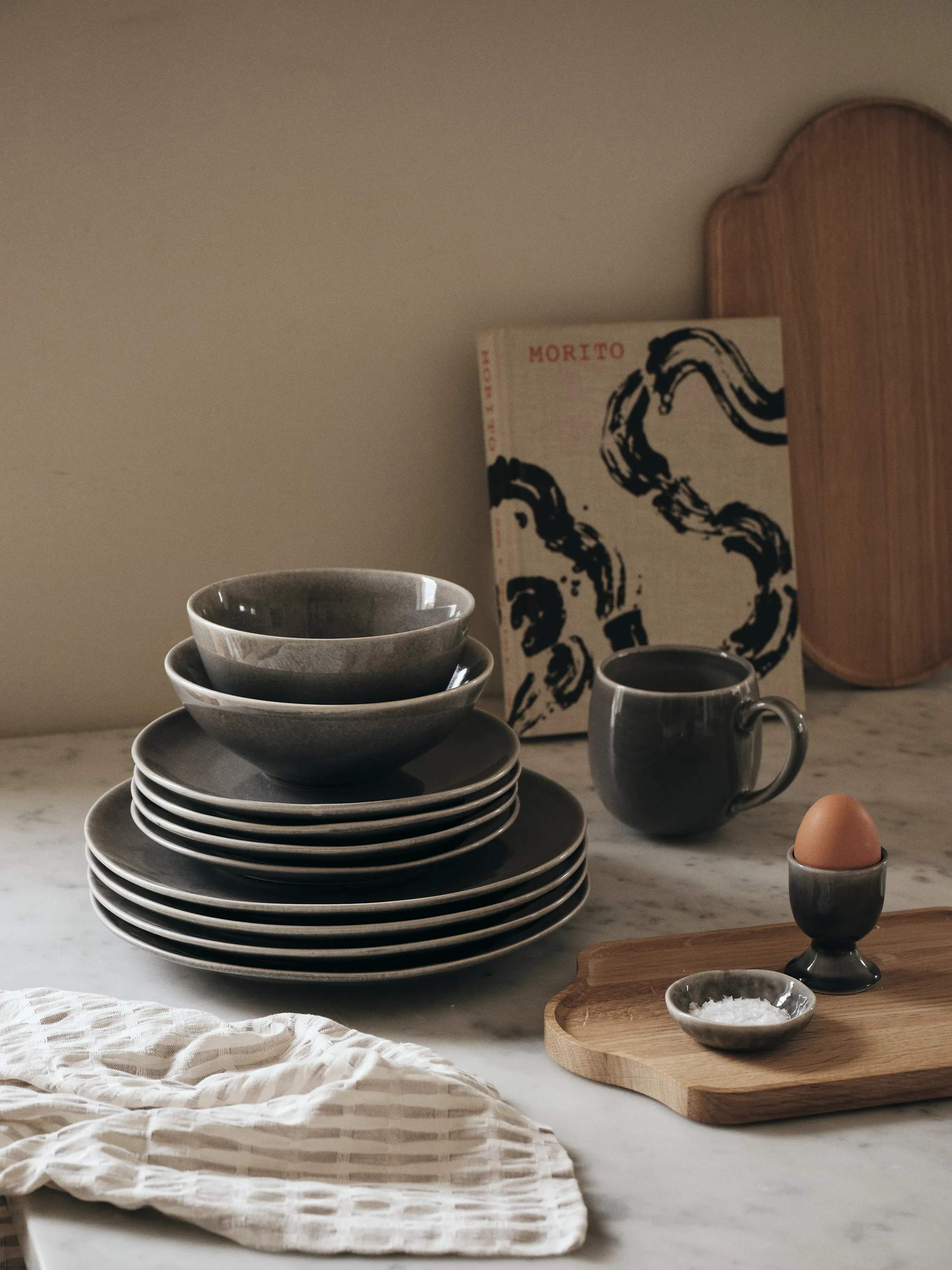 Broste Copenhagen Middagstallerkener Nordic Rain Middagstallerken i Grey, 7