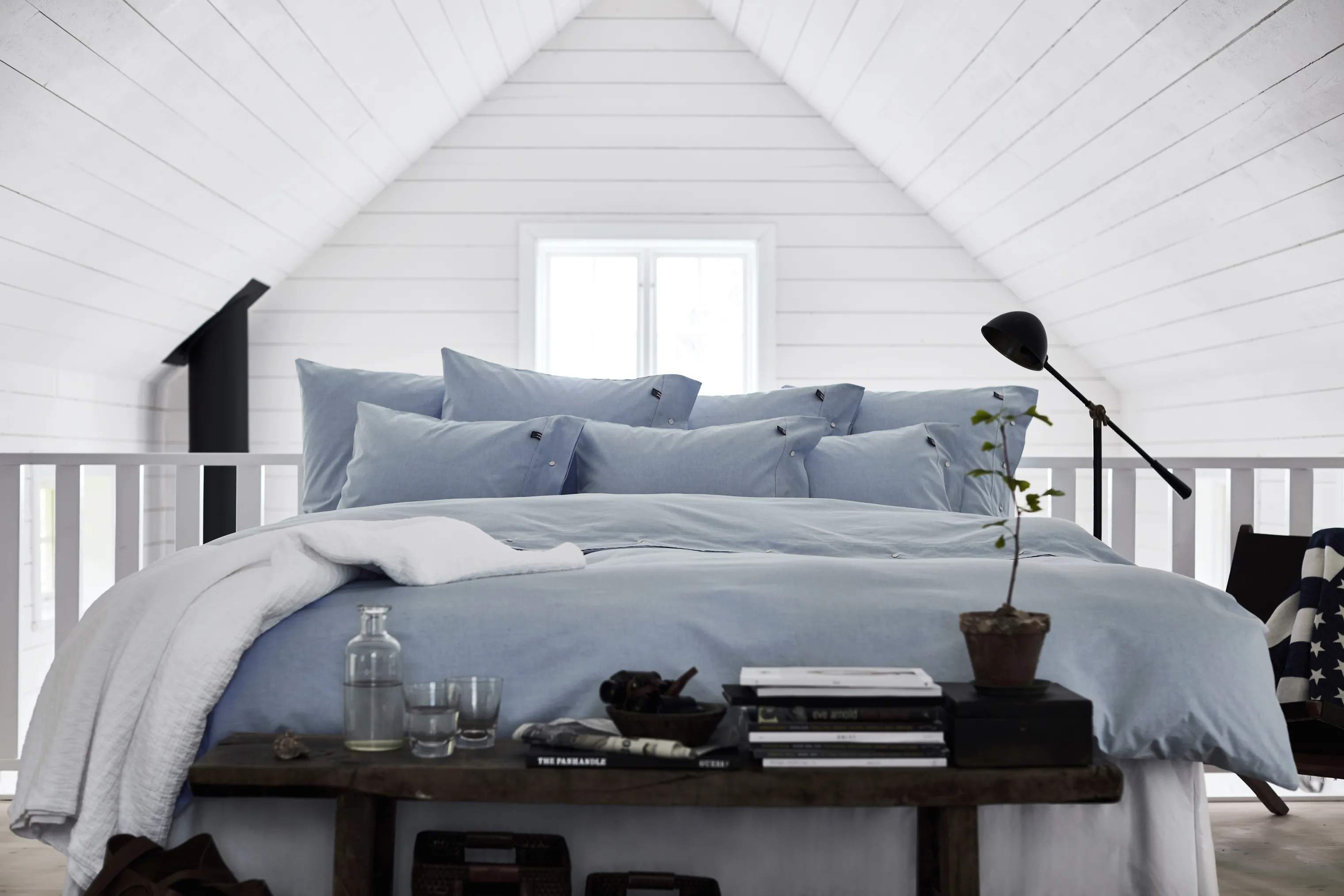 Lexington Sengetøj Icons Pin Point Dynebetræk i Blue, B140 x L220 cm, 3