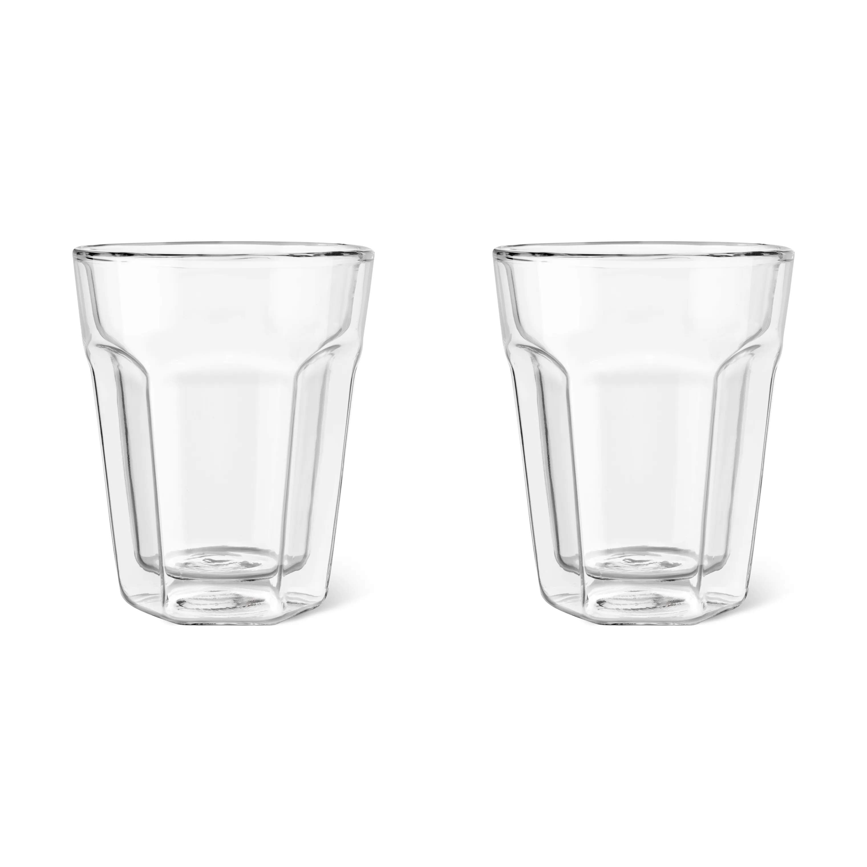 Kaffeglas - 2 stk., klar, large
