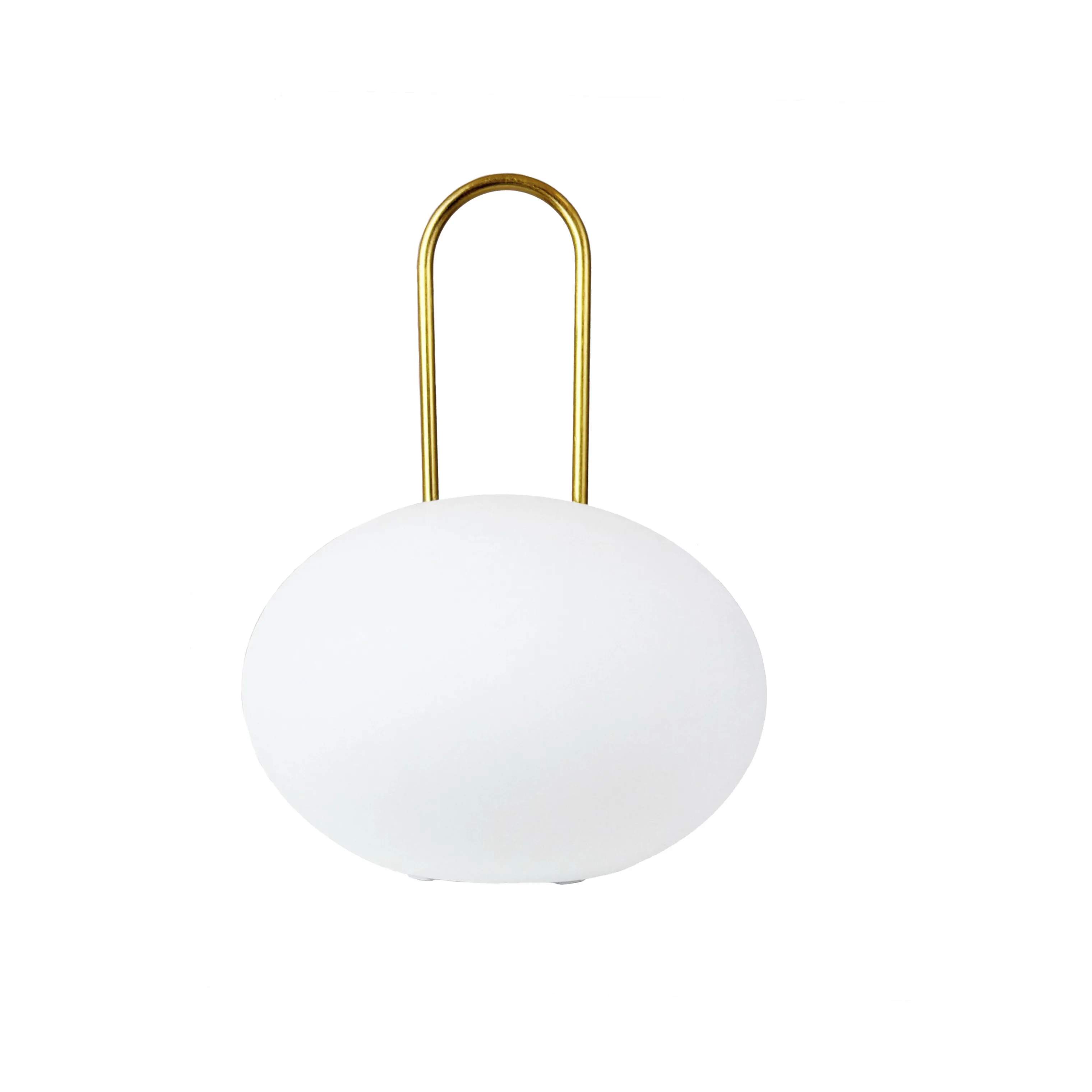 Dyberg Larsen Lanterner Ellipse Udendørs lanterne i Hvid/ Messing, 1