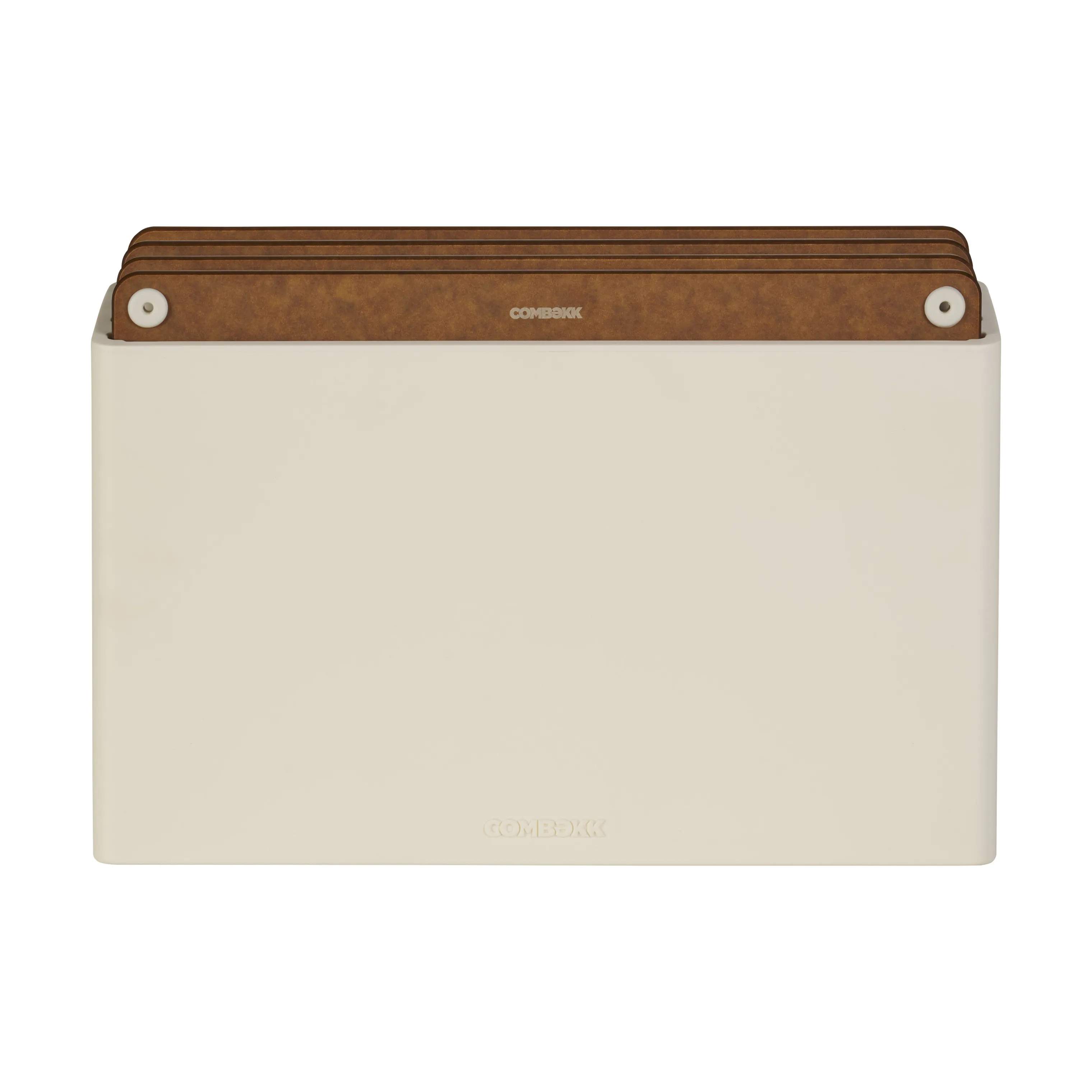 Combekk Skærebrætter Skærebræt m. Holder - 4 stk. i Brun/beige, 3