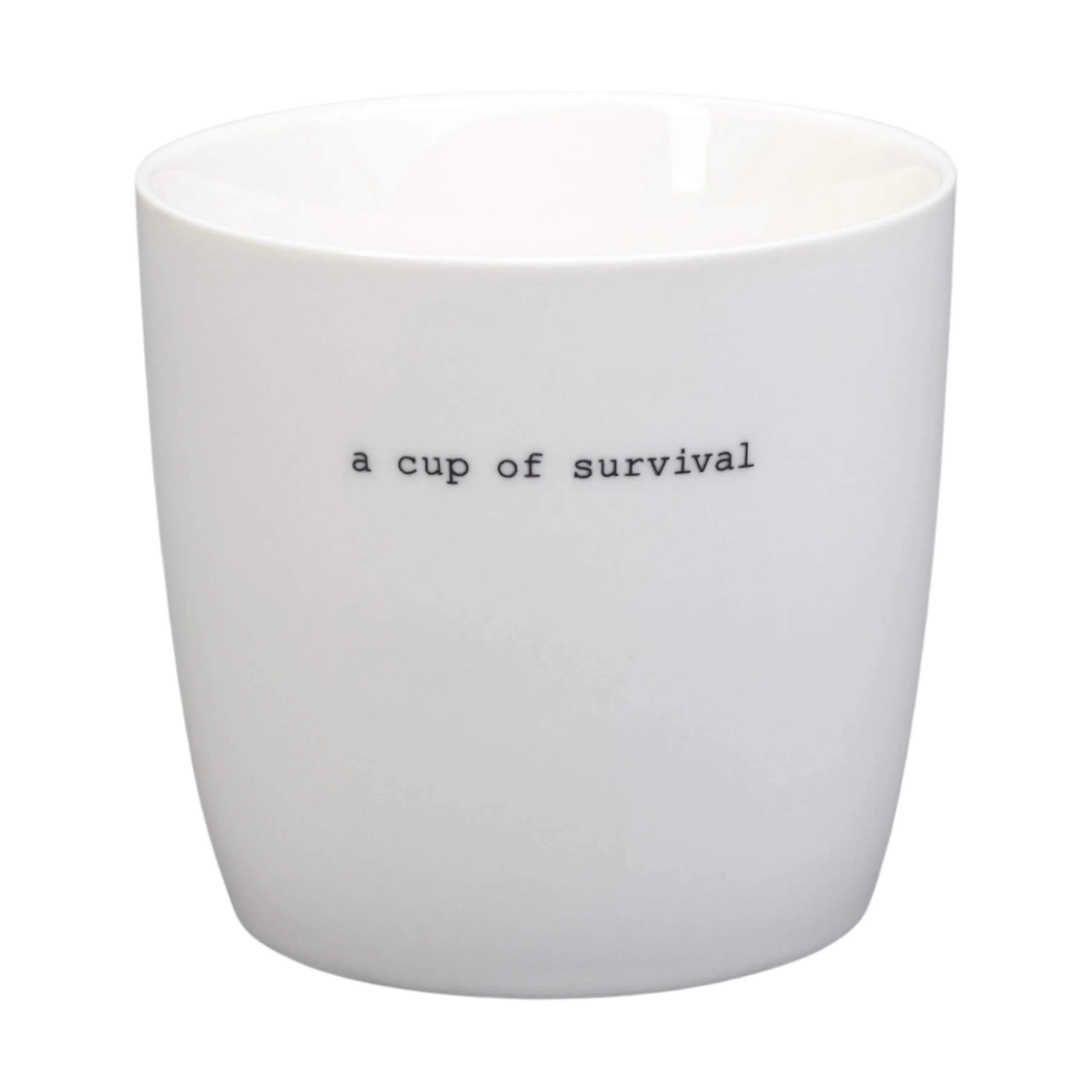 Krus - Cup Of Survival, hvid, large