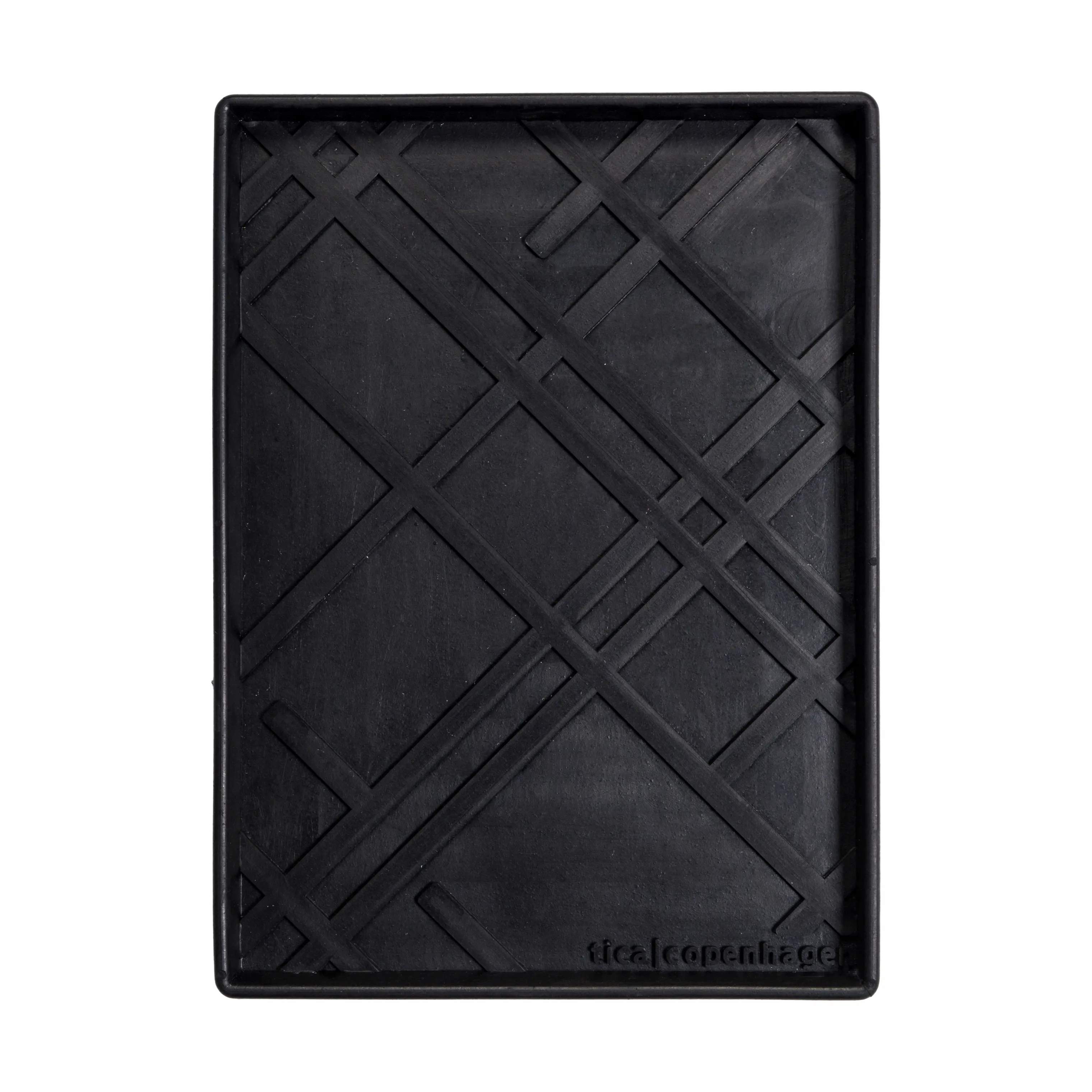 Tica Copenhagen Dørmåtter Lines Skobakke i Black, B28 x L38 cm, 4