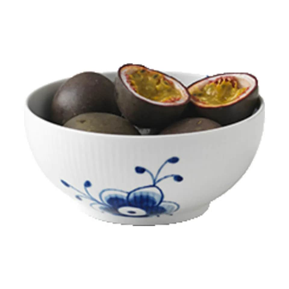 Royal Copenhagen Serveringsskåle Blå Mega Riflet Skål i 15 cm, 3