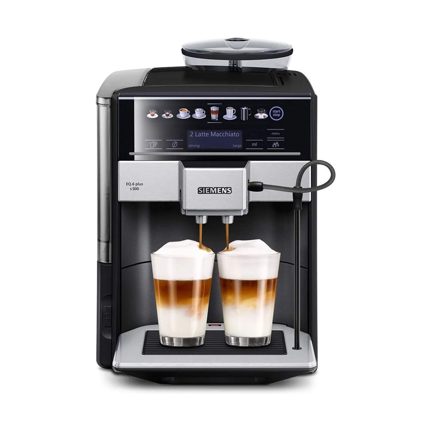 Siemens Espressomaskiner EQ6 PLUS s500 Espressomaskine i Sort, 1