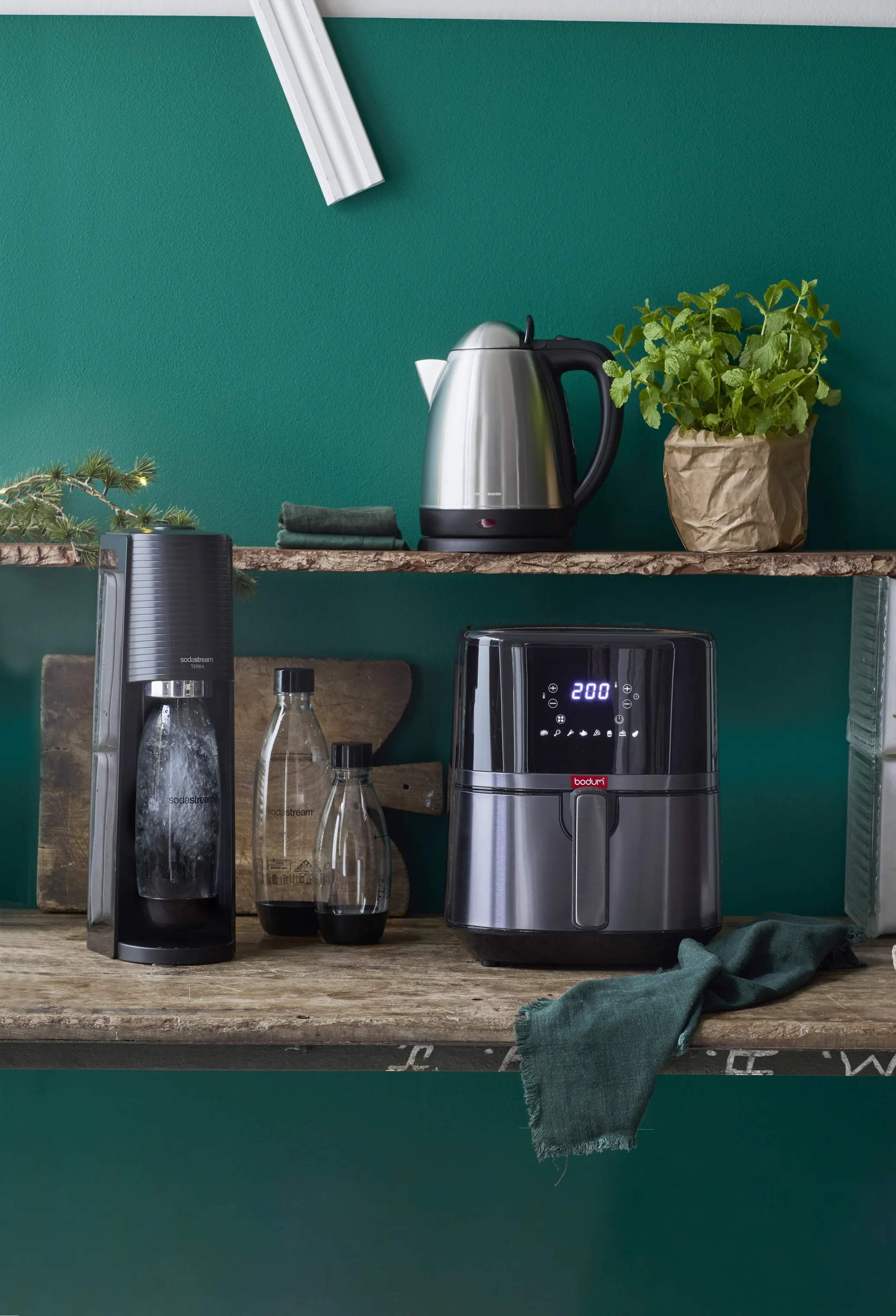 Cook & Baker Elkedler Basic Elkedel i Børstet Stål/Sort, 3