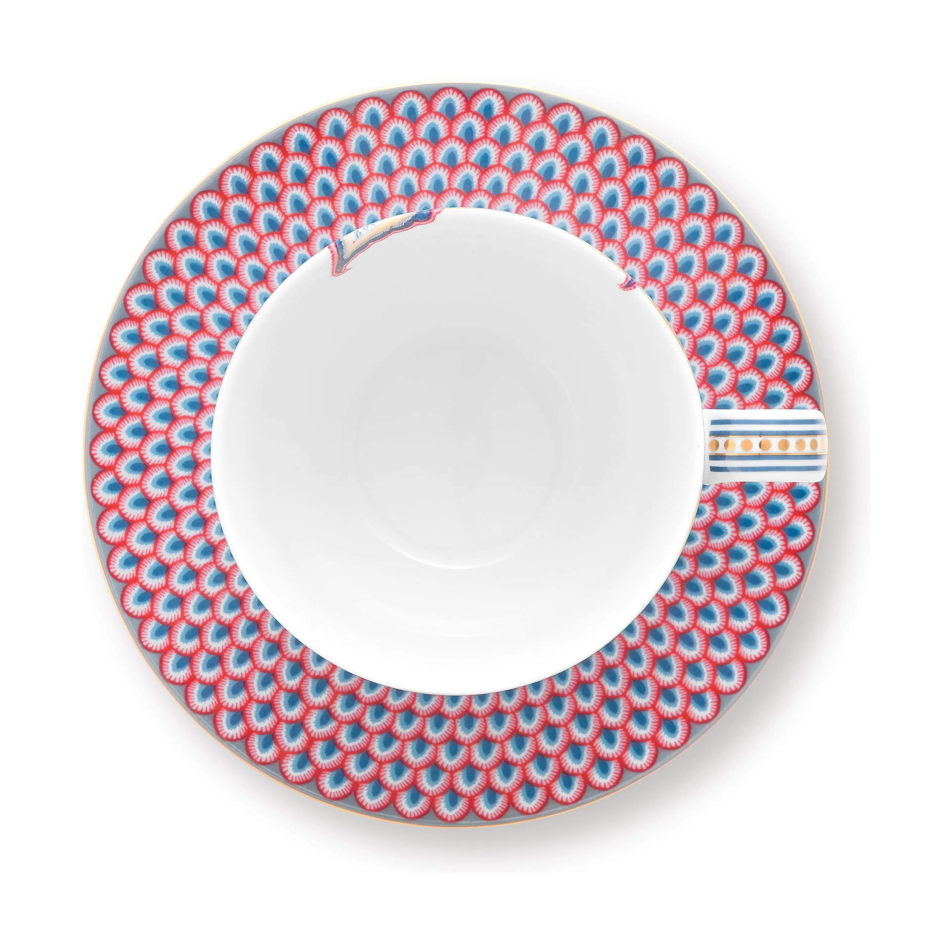 PIP Studio Krus og kopper med hank Flower Festival Kop m. underkop i Blue, 5