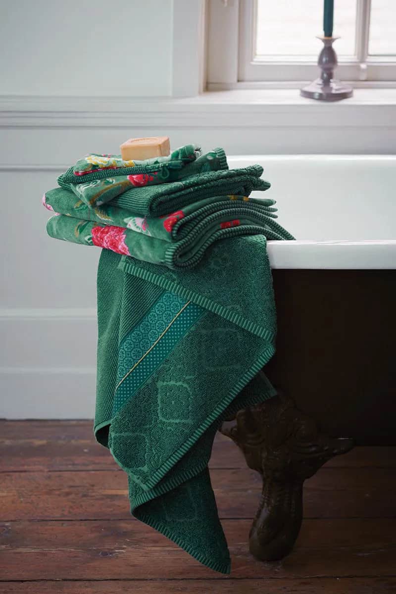 PIP Studio Håndklæder Soft Zellige Håndklæde i Green, B30 x L50 cm, 3