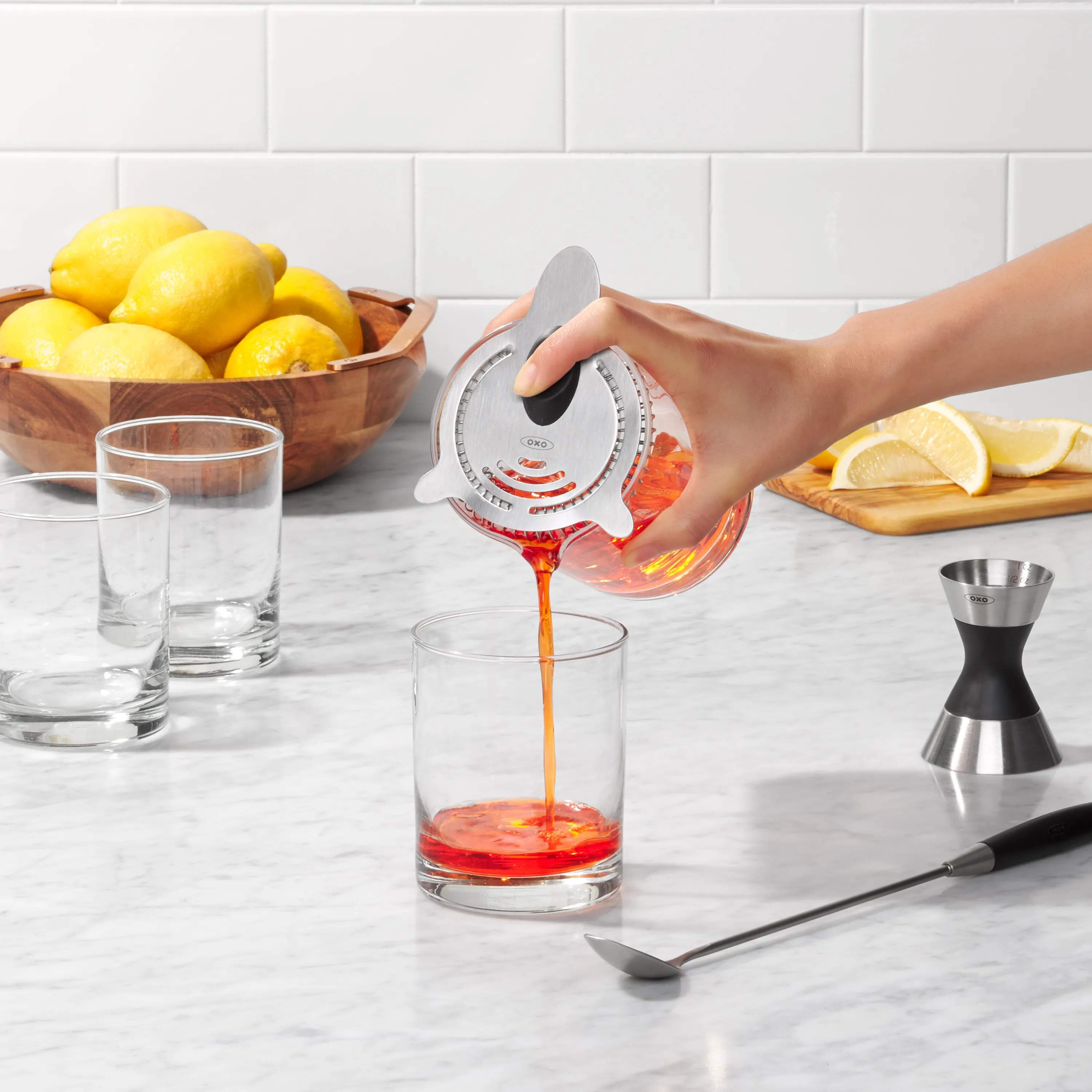 OXO Øvrigt bartilbehør Steel Cocktail Strainer i Stål, 2