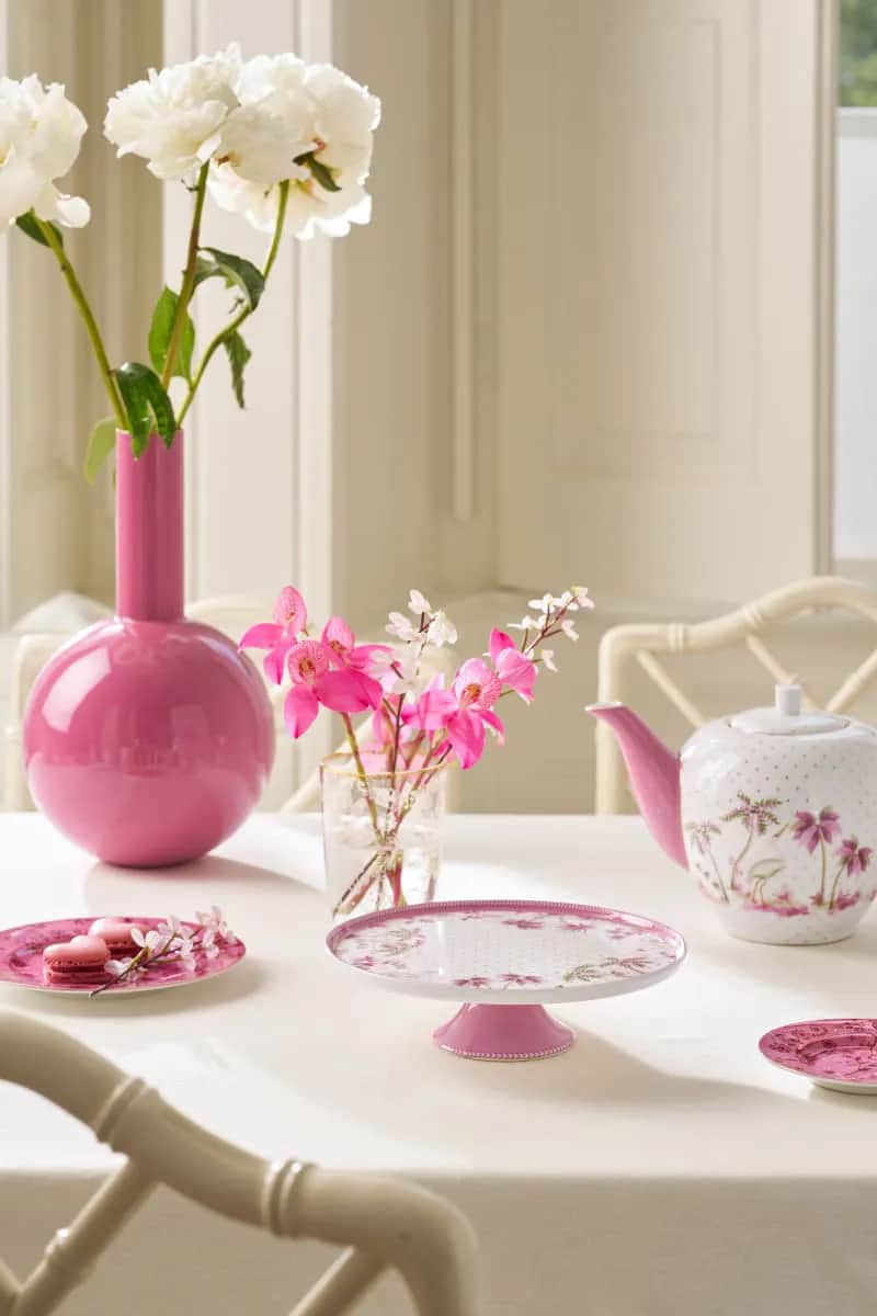 PIP Studio Serveringsfade Jolie Dots Fad på fod i Lyserød, 2