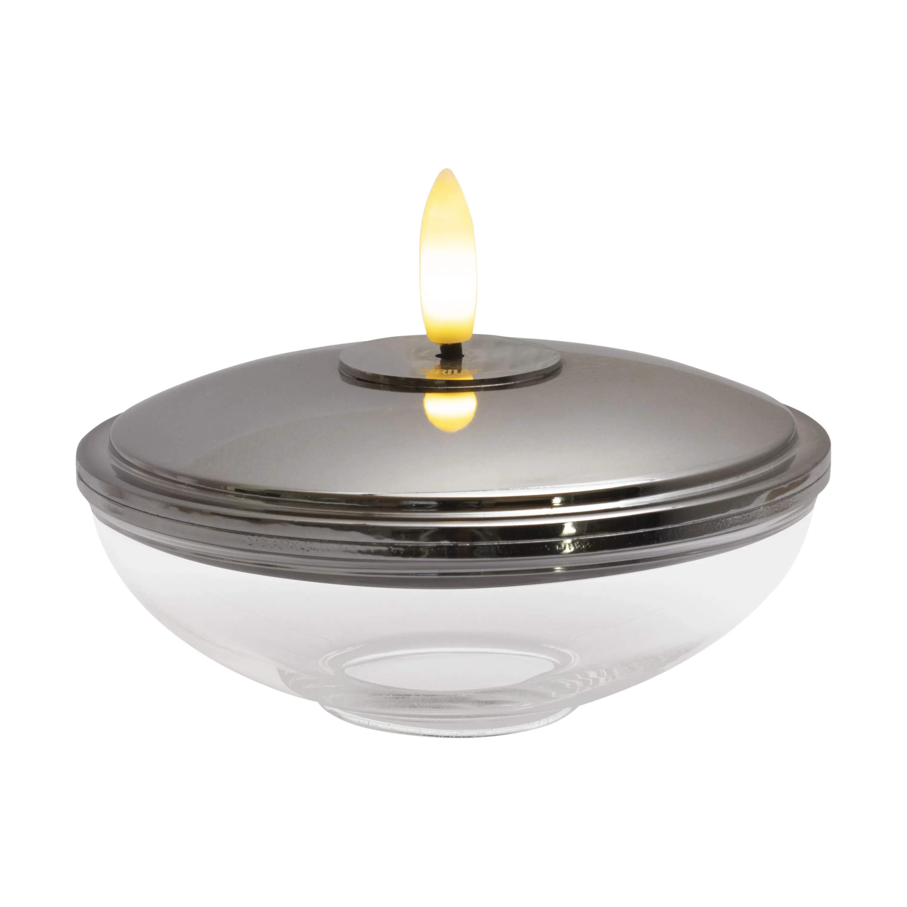 Lia LED Lampe, klar/krom, large