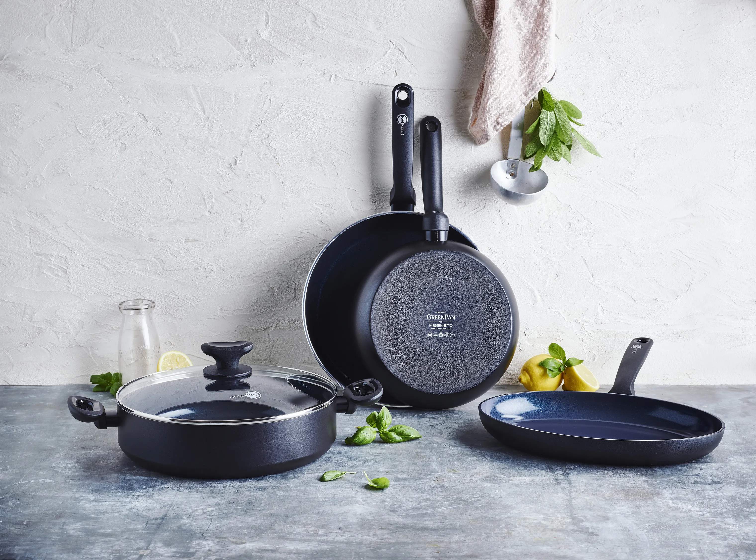 Greenpan Stegepander Torino Pandesæt - 2 dele i Sort, 28 cm, 4