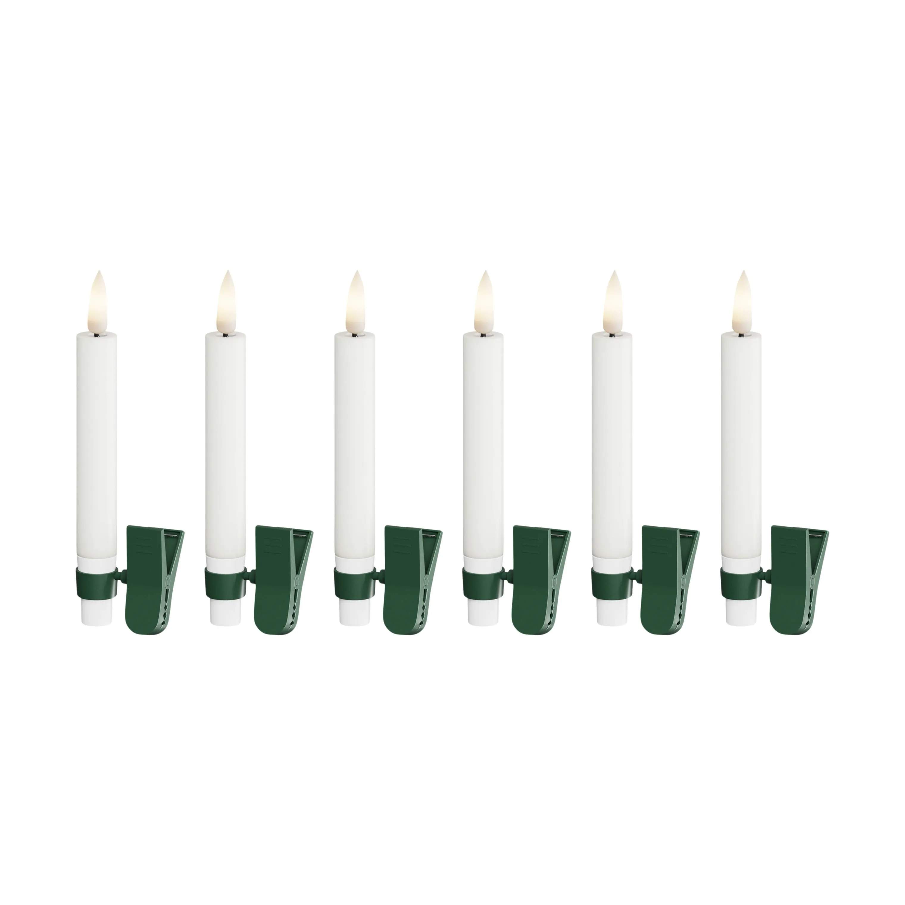 LED Juletræslys - 6 stk., hvid, large