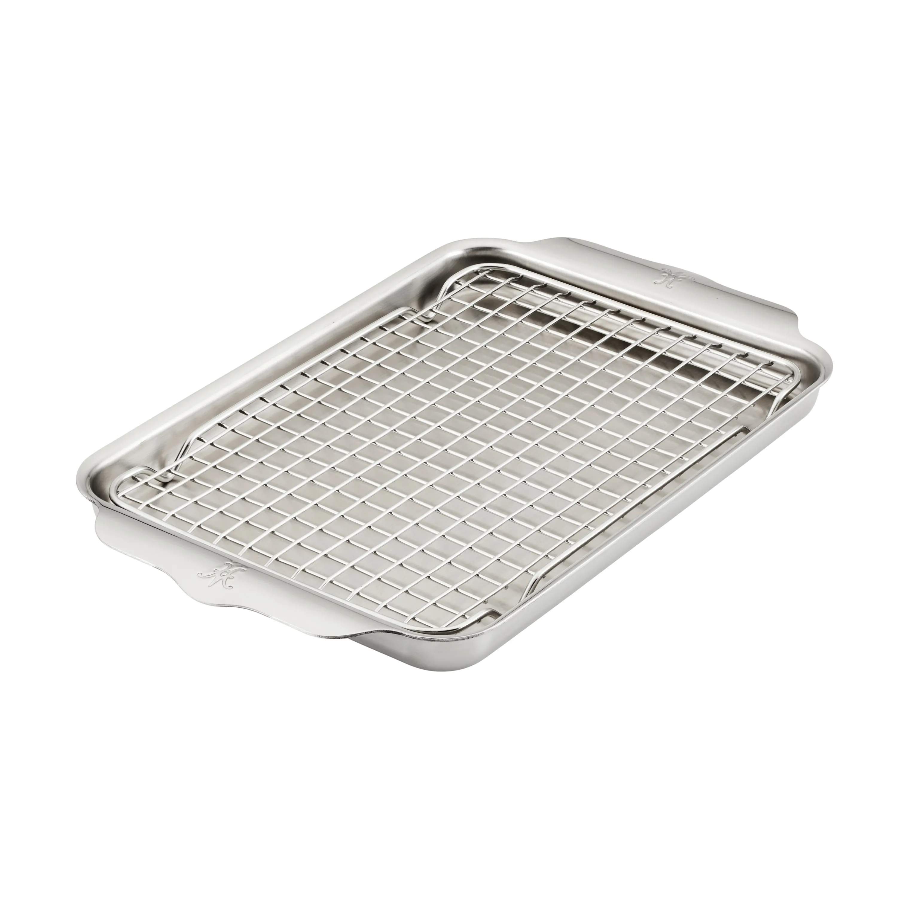 Hestan Bradepander OvenBond Bageplade m. rist i Rustfrit stål, B24,09 x L39,13 cm, 1