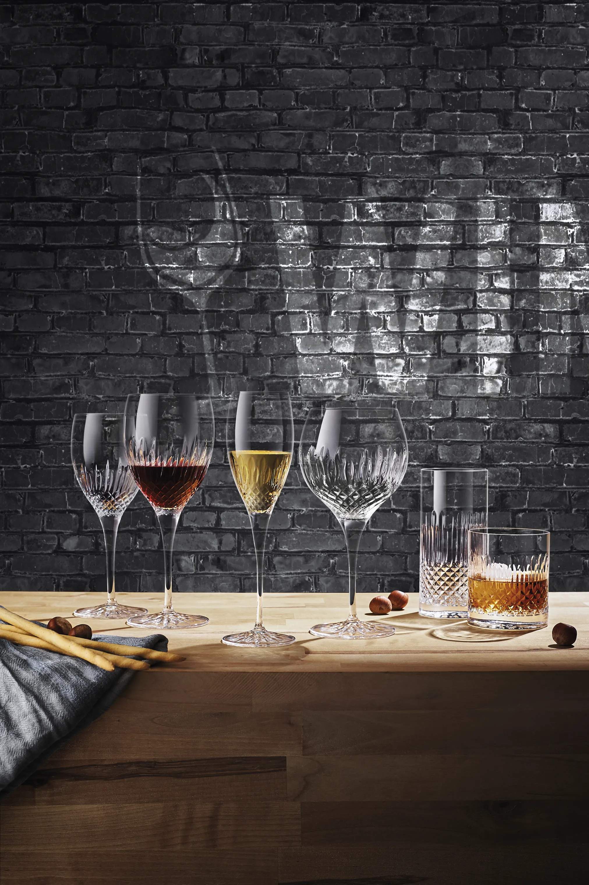 Luigi Bormioli Hvidvinsglas Diamante Hvidvinsglas - 4 stk. i Klar, 38 cl, 2