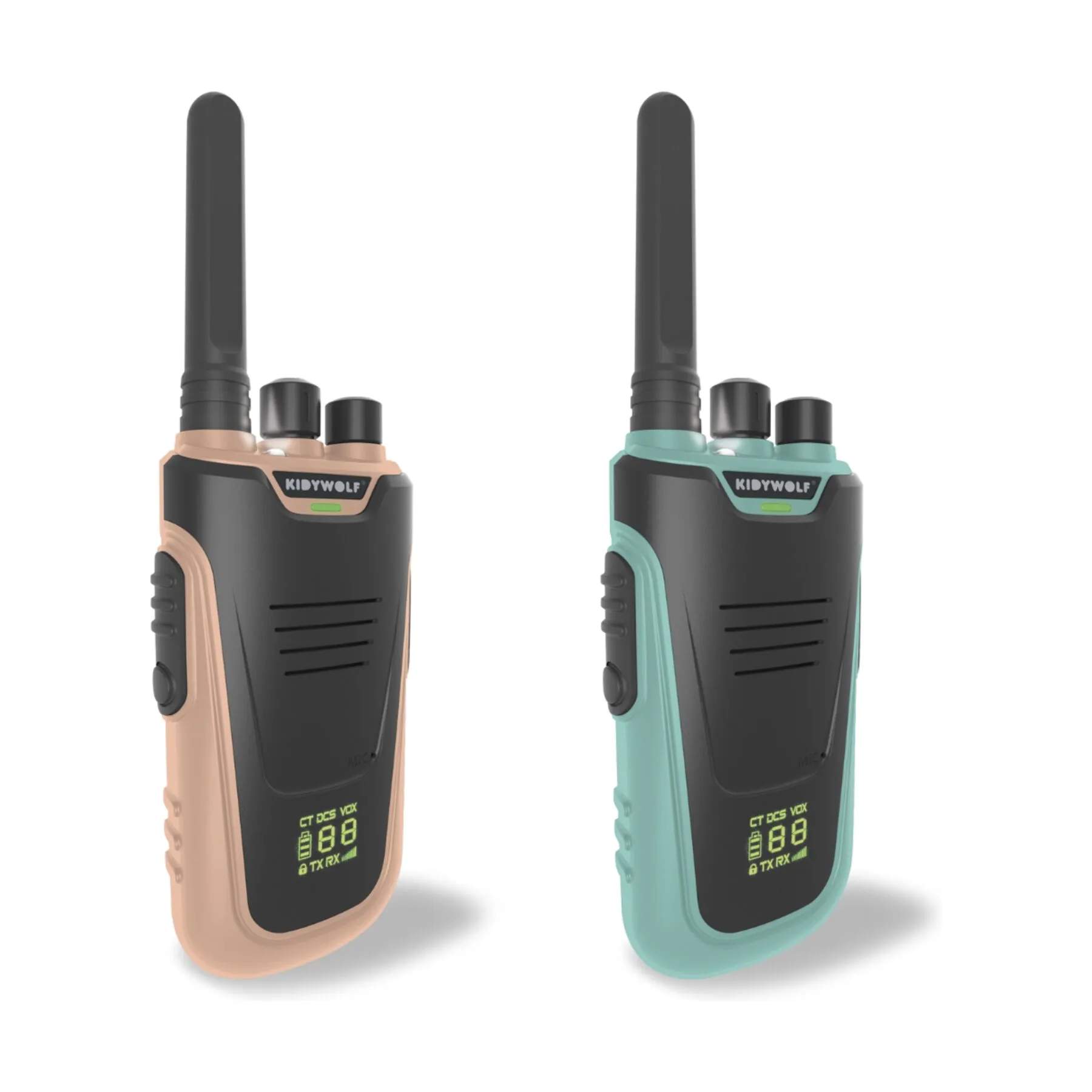 Kidywolf Til børneværelset Walkie Talkie - 2 stk. i Peach/turkis, 1