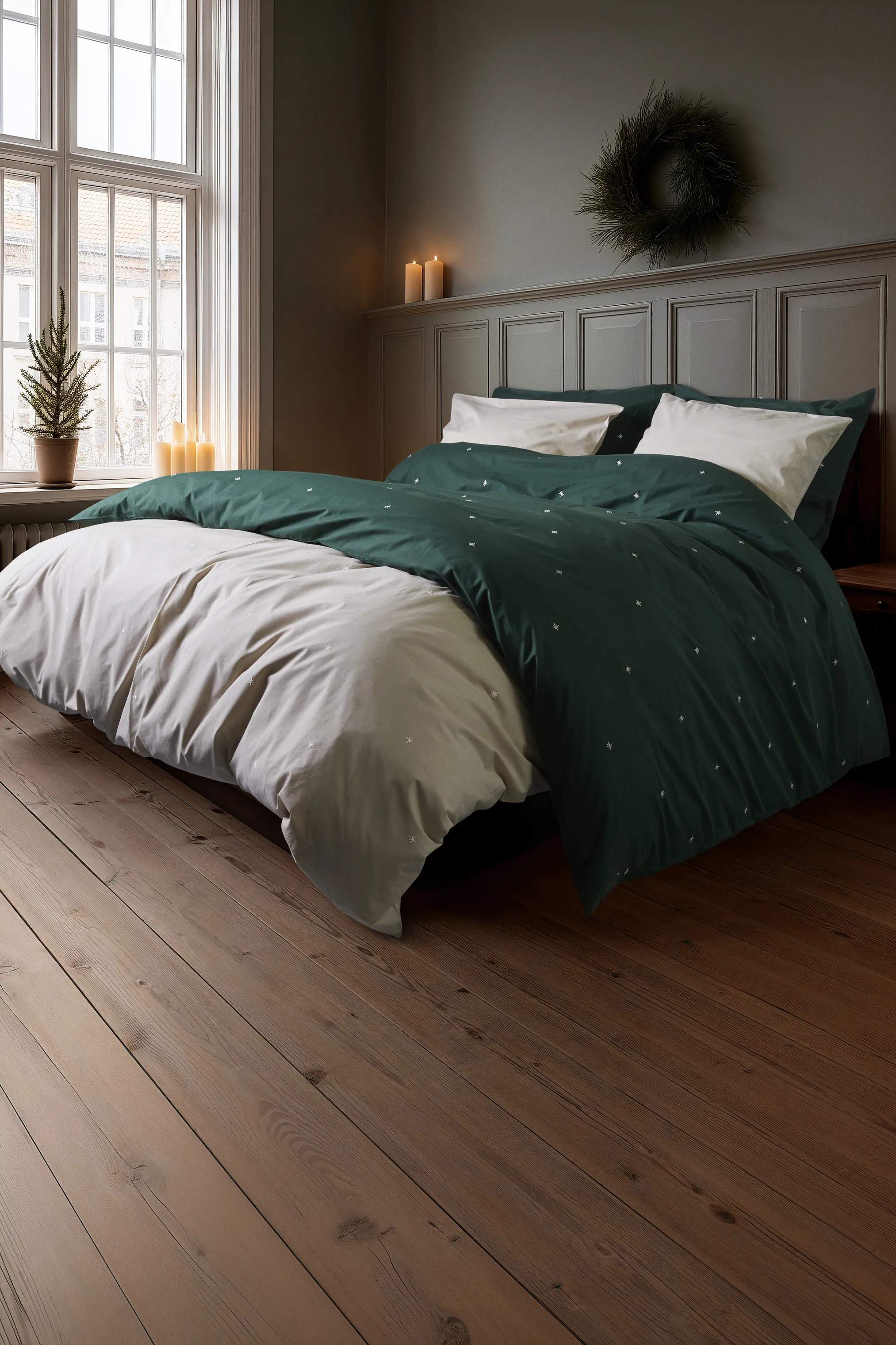 Juna Sengetøj Christmas Fable Sengetøj i Grøn, B140 x L220 cm, 8