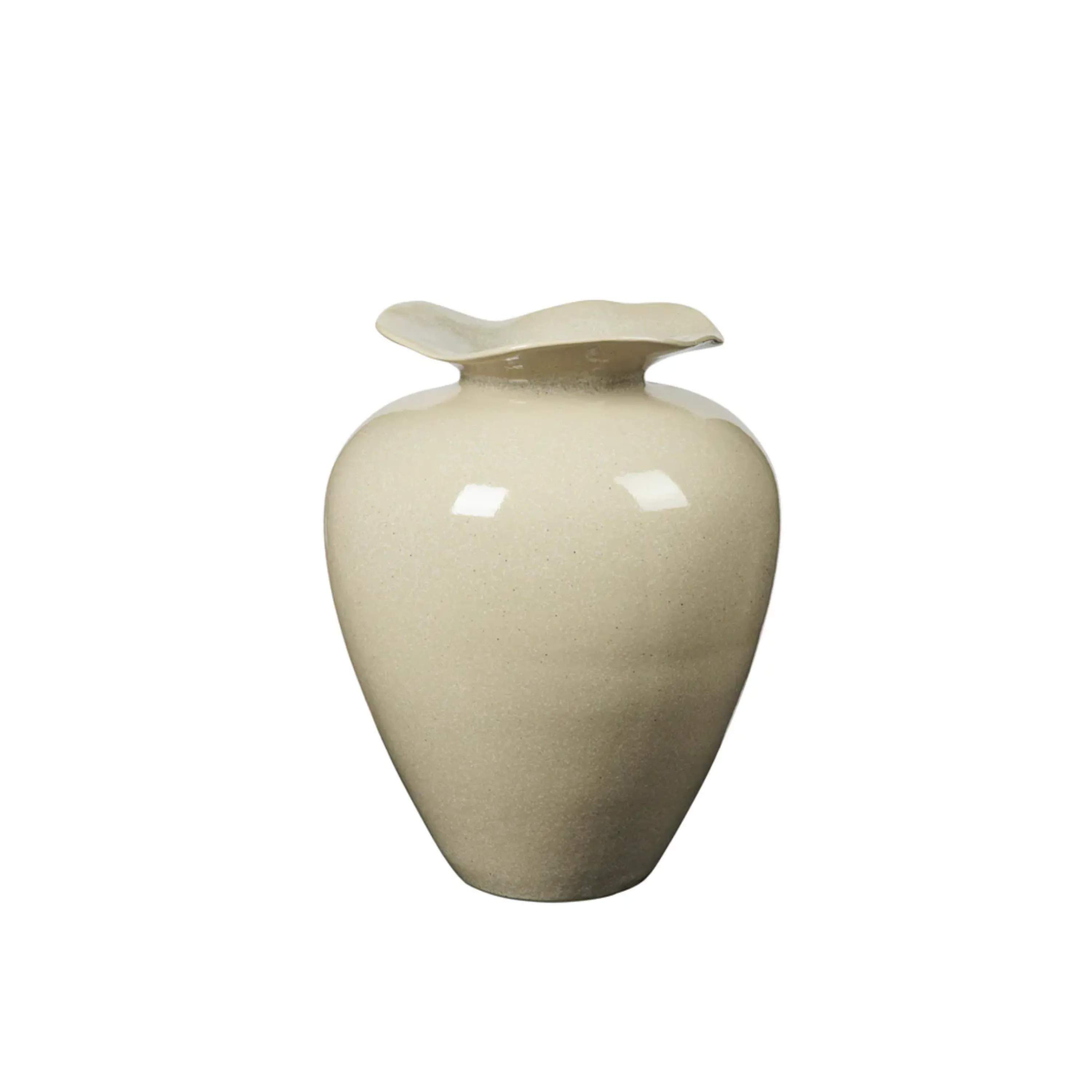 Broste Copenhagen Vaser Florentina Vase i Beige, H44 x Ø33 cm, 1